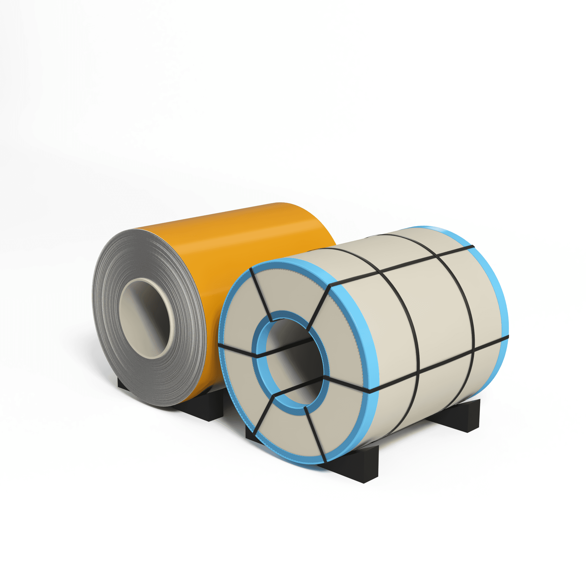 Рулон оцинкованный 0,4х1250мм (RAL 1037) с полимерным покрытием (полиэстер)