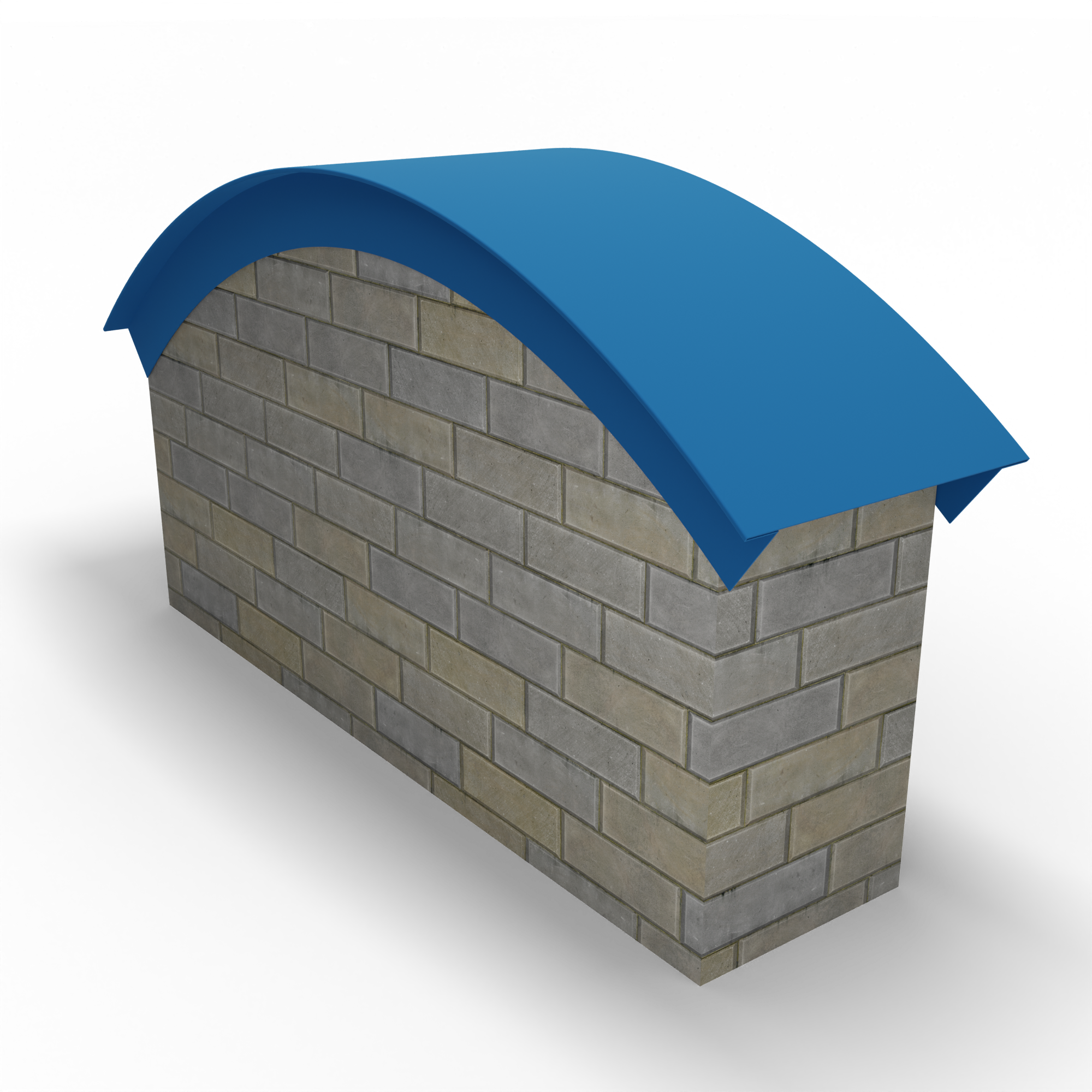 Парапет радиусный 1,2 мм (RAL 5015) полиэстер