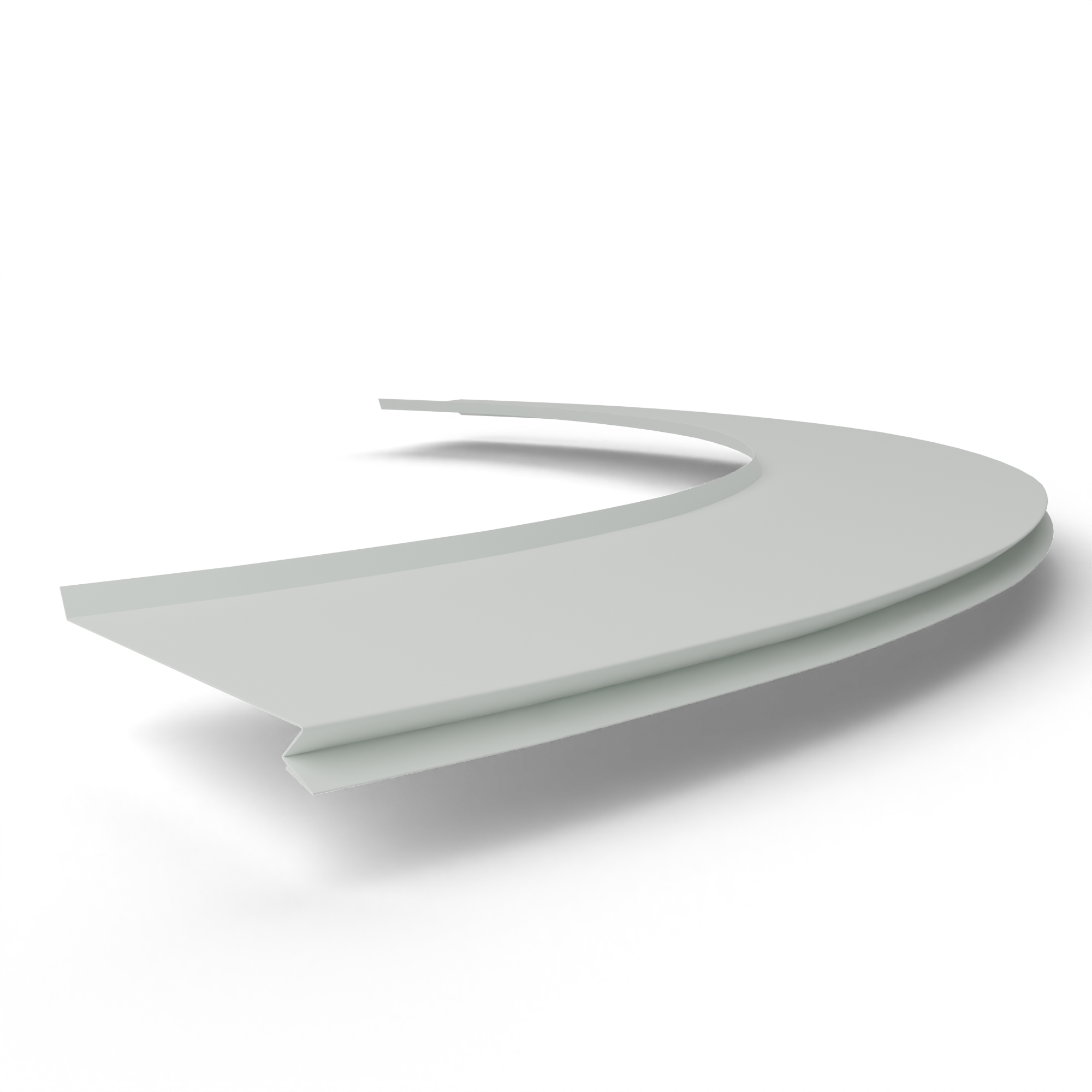 Отлив радиусный 0,5мм RAL 9003 оцинкованный, c порошковым покрытием