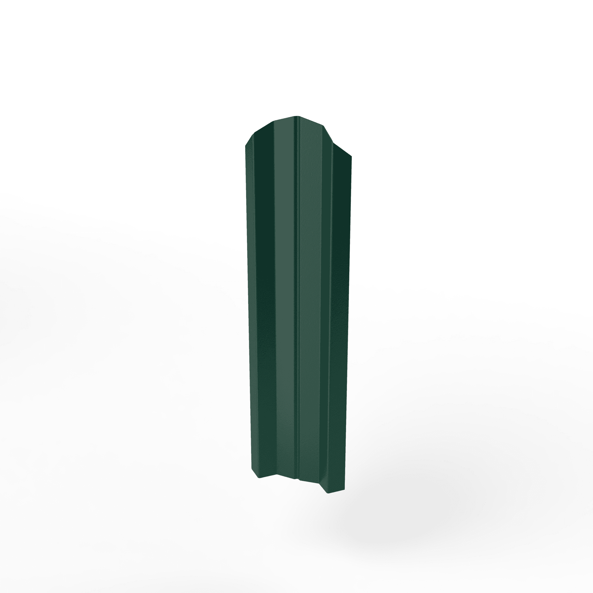 Штакетник оцинкованный с полимерным покрытием М-образный фигурный 0,5х100мм RAL 6005