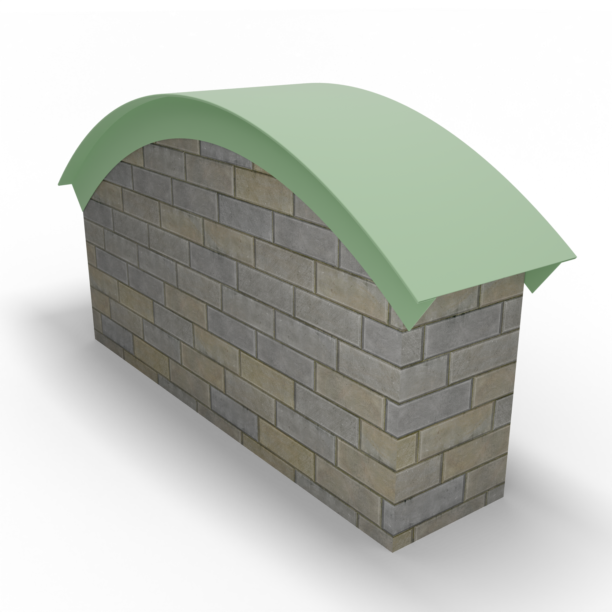 Парапет радиусный 0,45 мм (RAL 6019) полиэстер