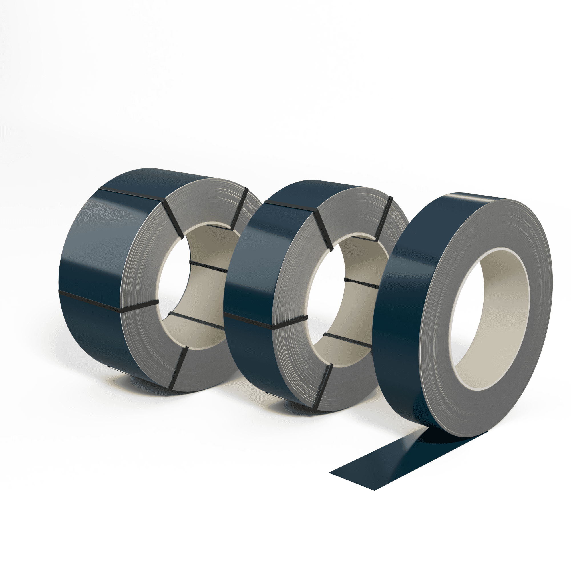 Лента оцинкованная (Штрипс) 0,8 мм (RAL 5020) с полимерным покрытием