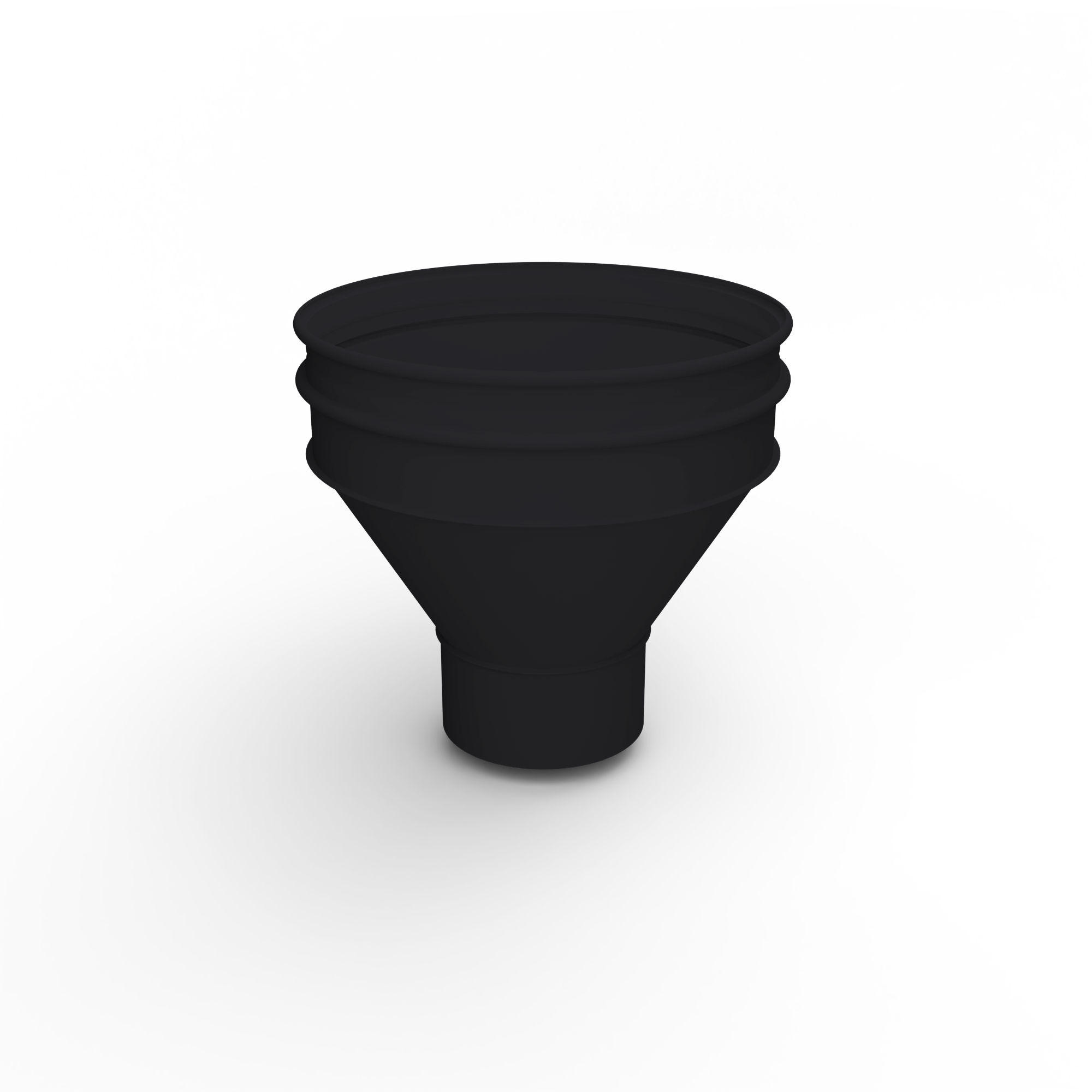 Воронка водосточная ф216х350мм (RAL 9005) водосборная, c порошковым покрытием