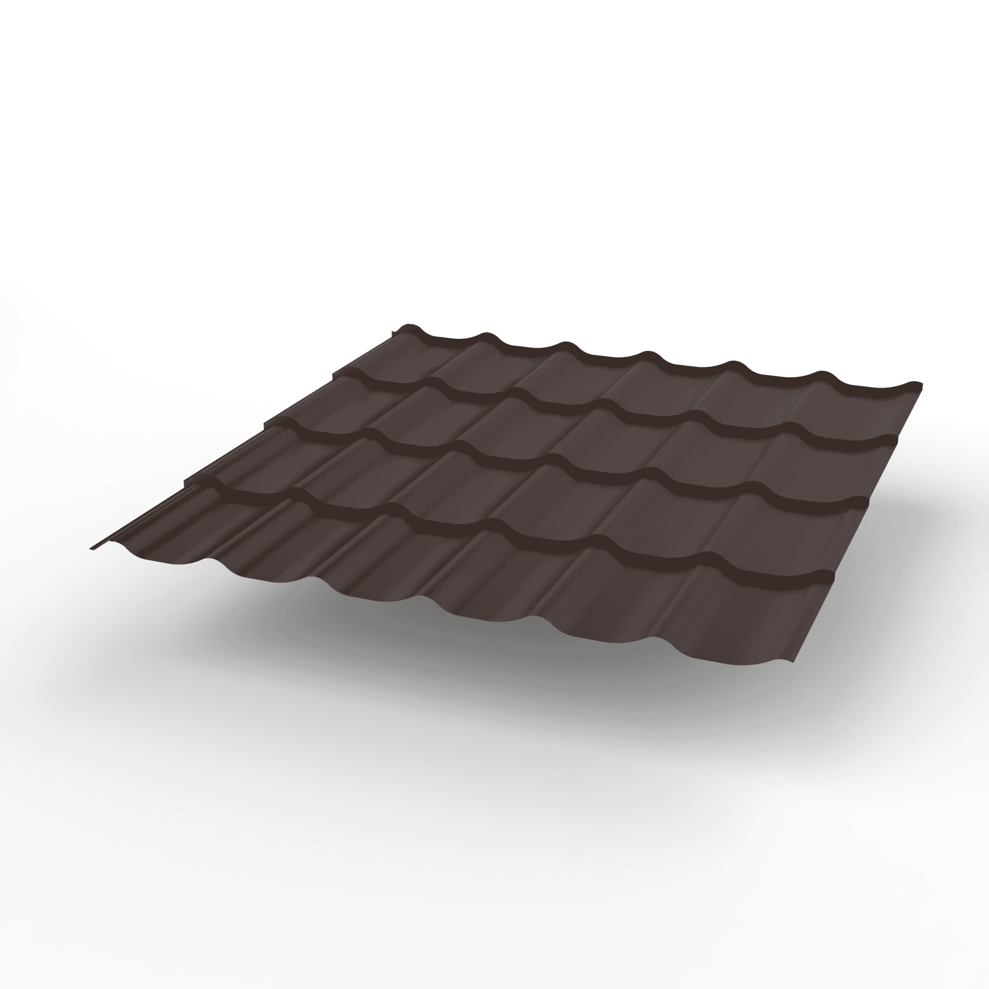 Металлочерепица Монтеррей классик оцинкованная с полимерным покрытием 0.5x1180мм  RAL 8017