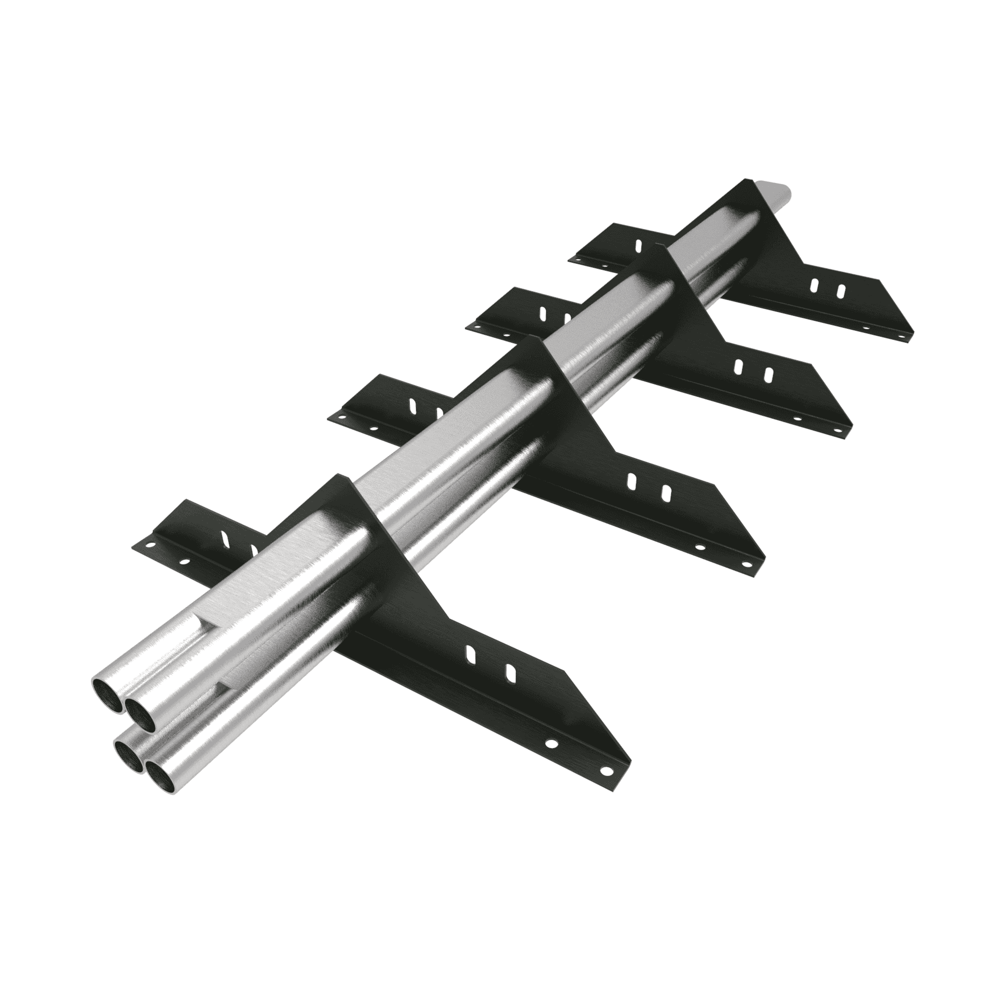 Снегозадержатель трубчатый плоскоовальный 3000мм универсальный 40x20-1,0-2,0-4 оцинкованная сталь с порошковым покрытием RAL 6020