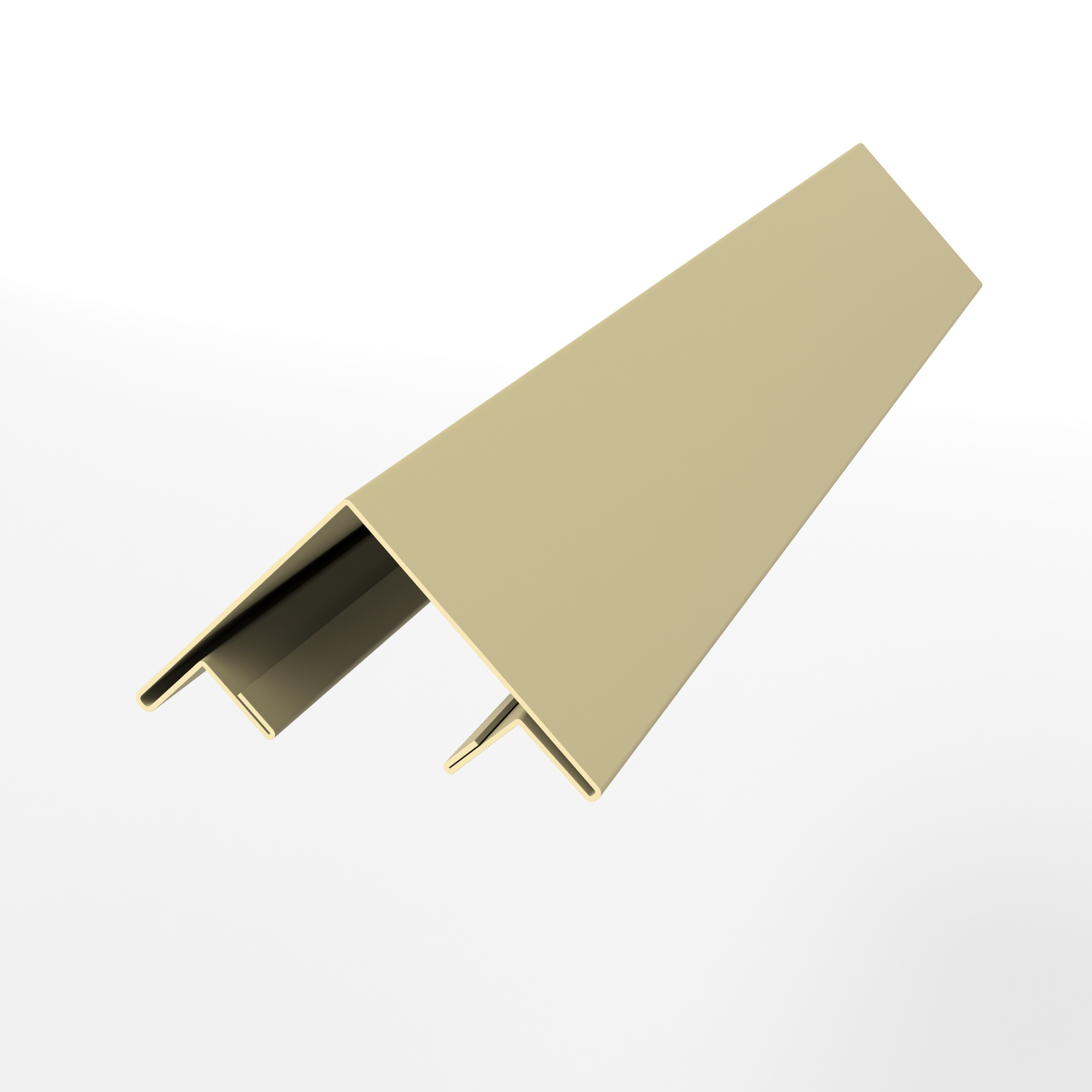 Планка угла внешнего составная верхняя для металлосайдинга блокхаус оцинкованная с порошковым покрытием 0,45мм ширина менее 625 мм RAL 1014