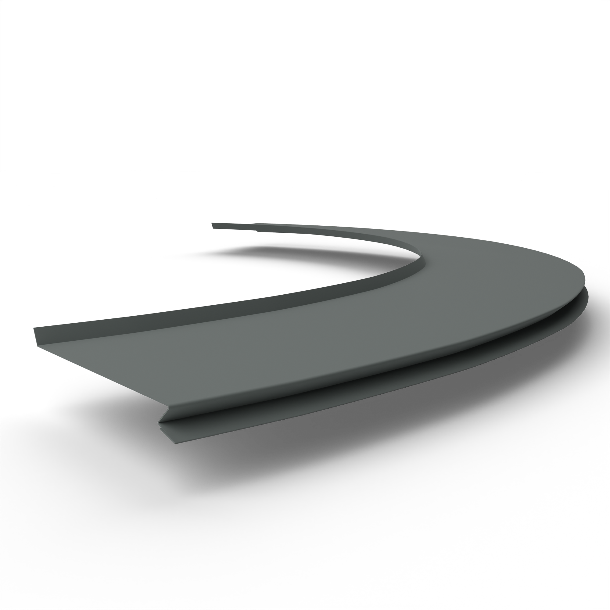 Отлив радиусный 0,45мм RAL 7005 оцинкованный, c порошковым покрытием