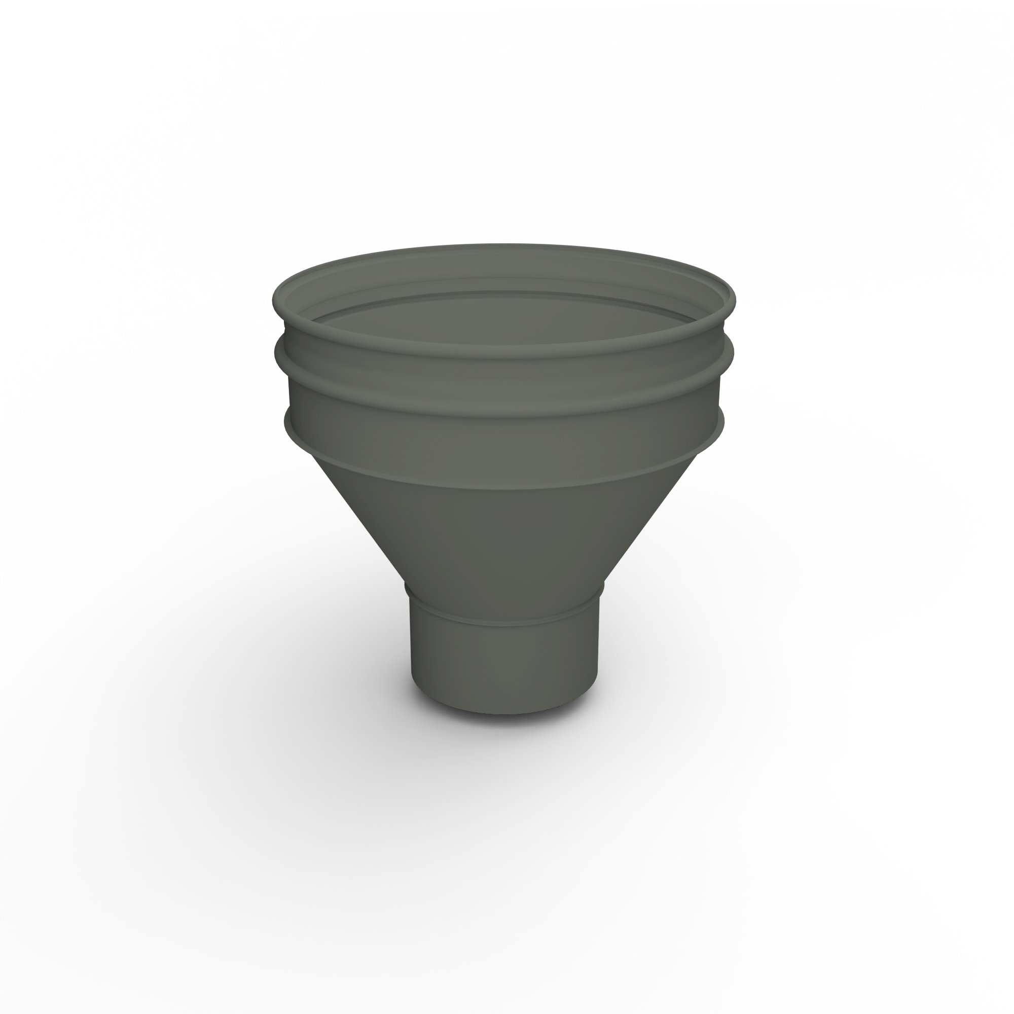 Воронка водосточная ф120х350мм (RAL 7022) водосборная, c порошковым покрытием