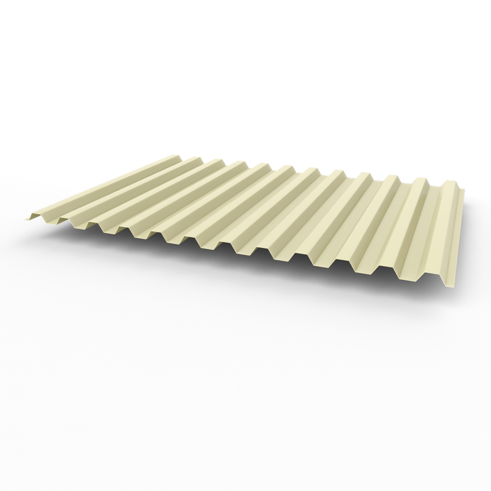 Профнастил С21 0,4х1051мм (RAL 1013) оцинкованный, с полимерным покрытием (полиэстер)