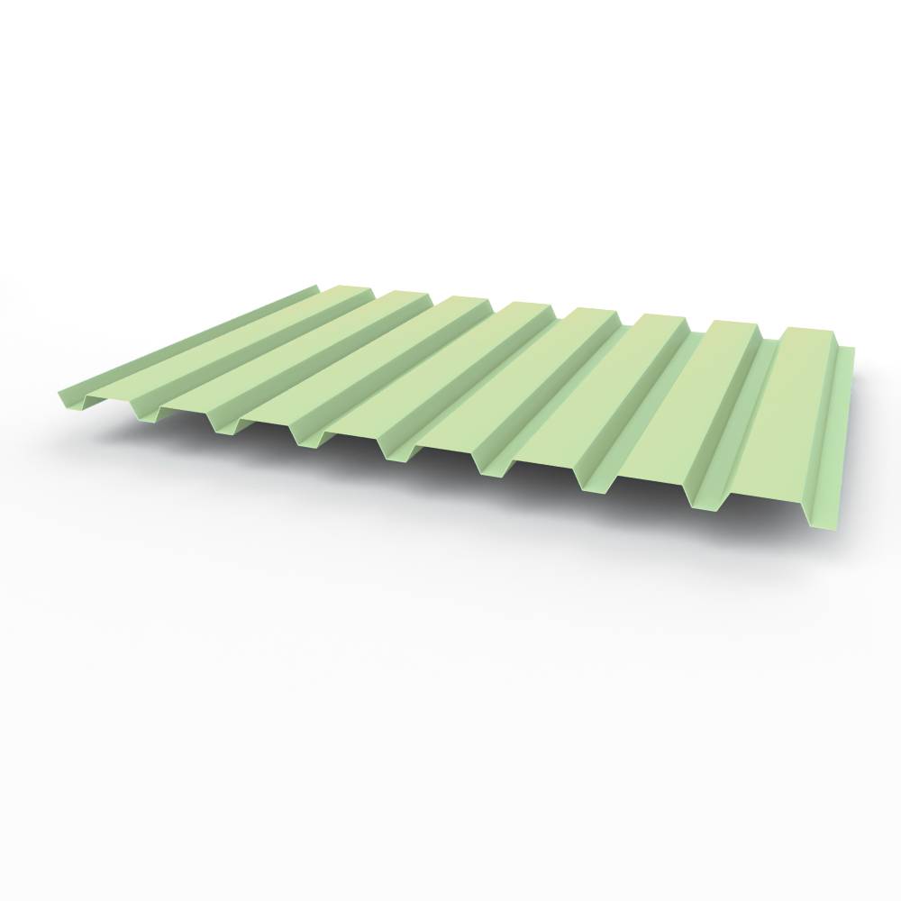 Профнастил С20 - 0,5х1150мм (RAL 6019) оцинкованный, с полимерным покрытием (полиэстер)