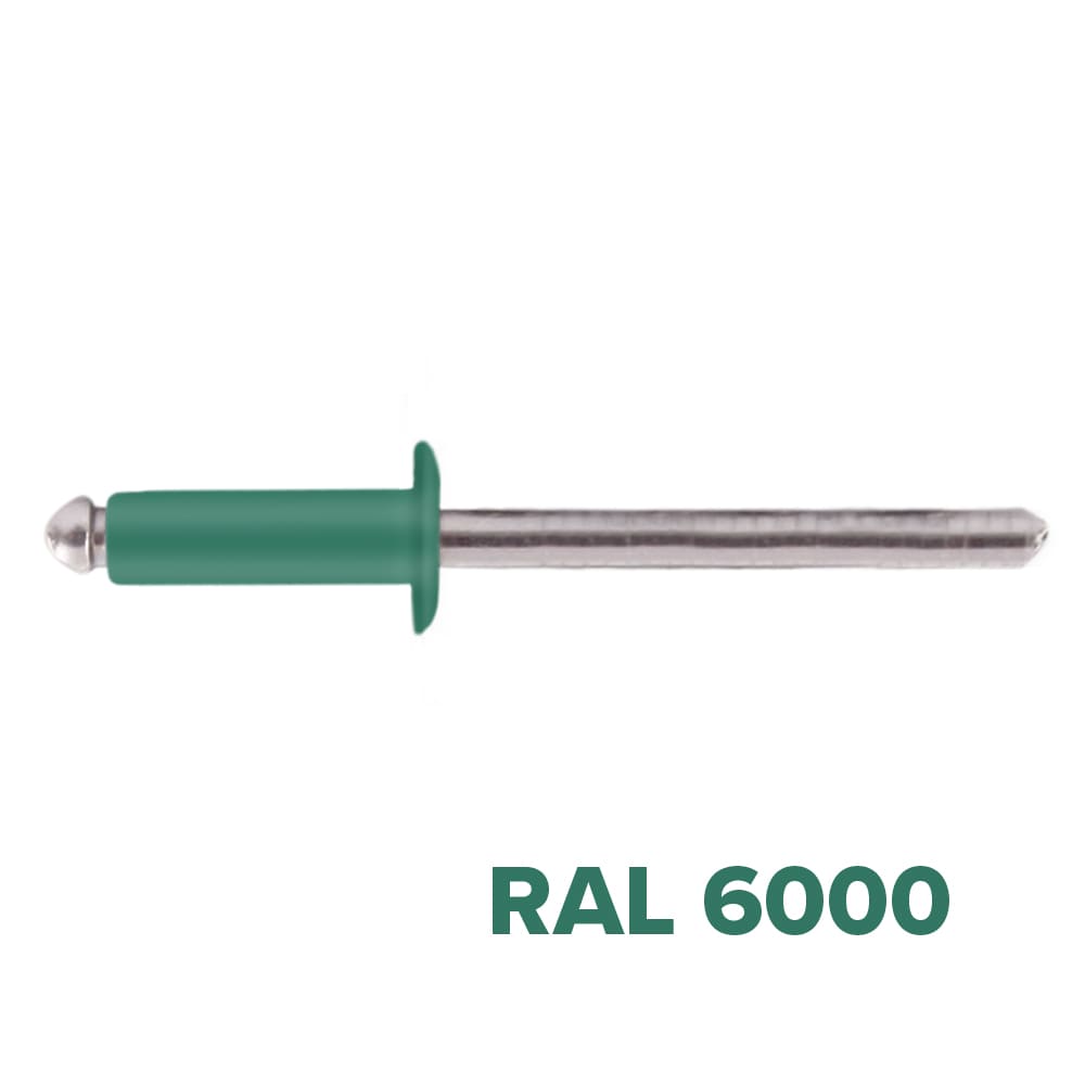 Заклепка 3.2x10 (RAL 6000) A2/A2 вытяжная