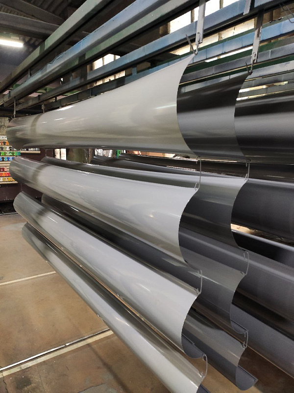 Желоб водосточный оцинкованный порошок ф120х2000мм RAL 7004