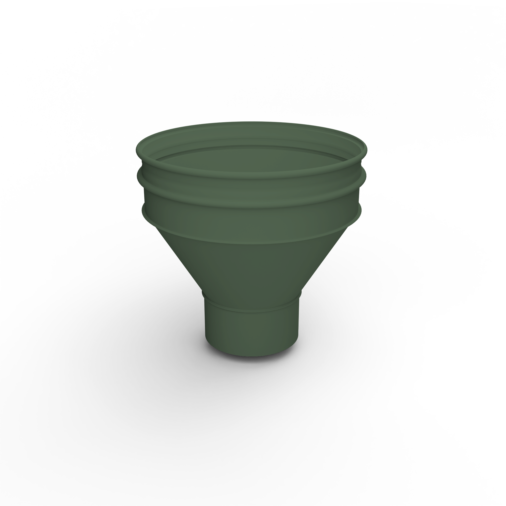 Воронка водосточная ф150х350мм (RAL 6020) водосборная, c порошковым покрытием