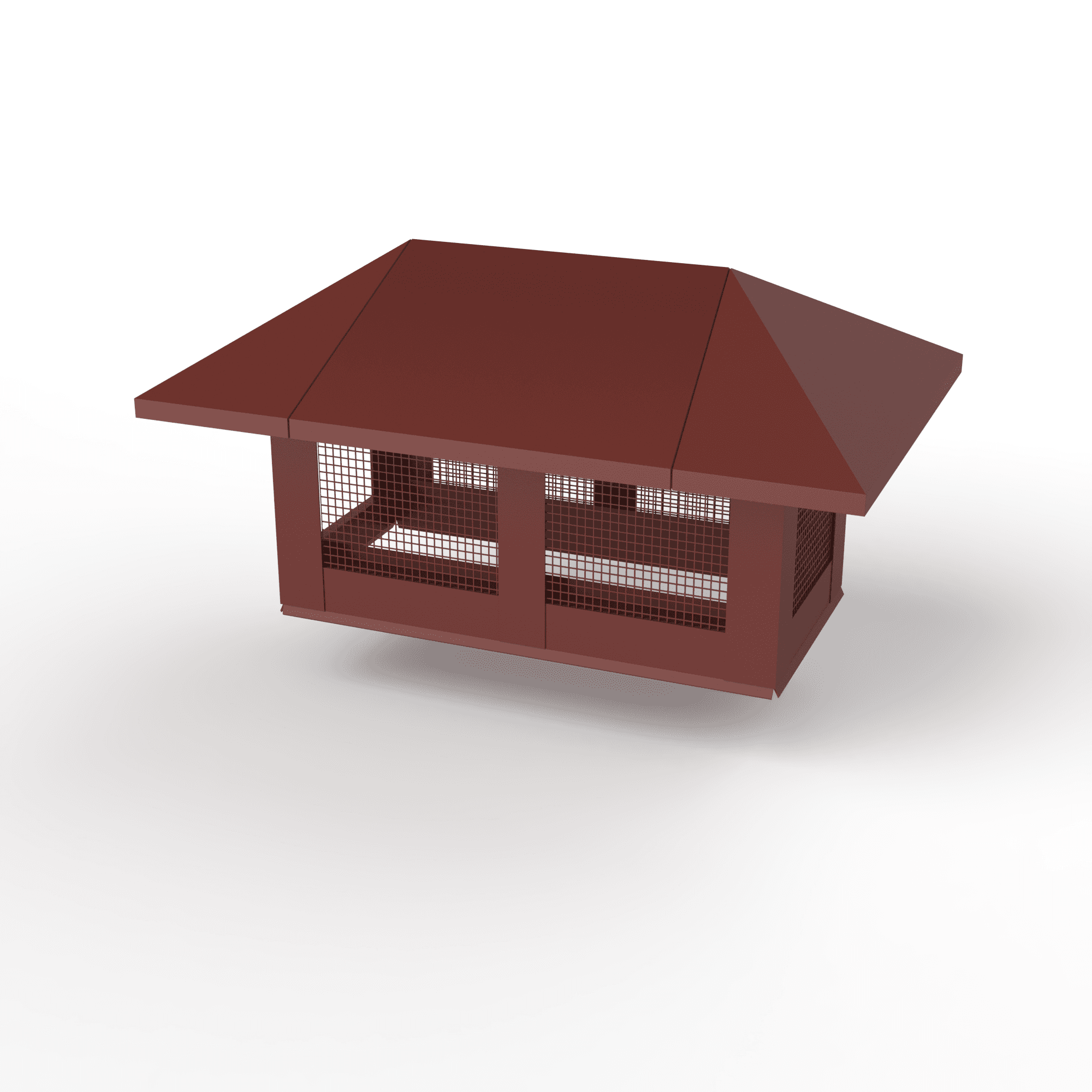 Дымник на трубу с сеткой оцинкованный с полимерным покрытием до 1200мм RAL 3011