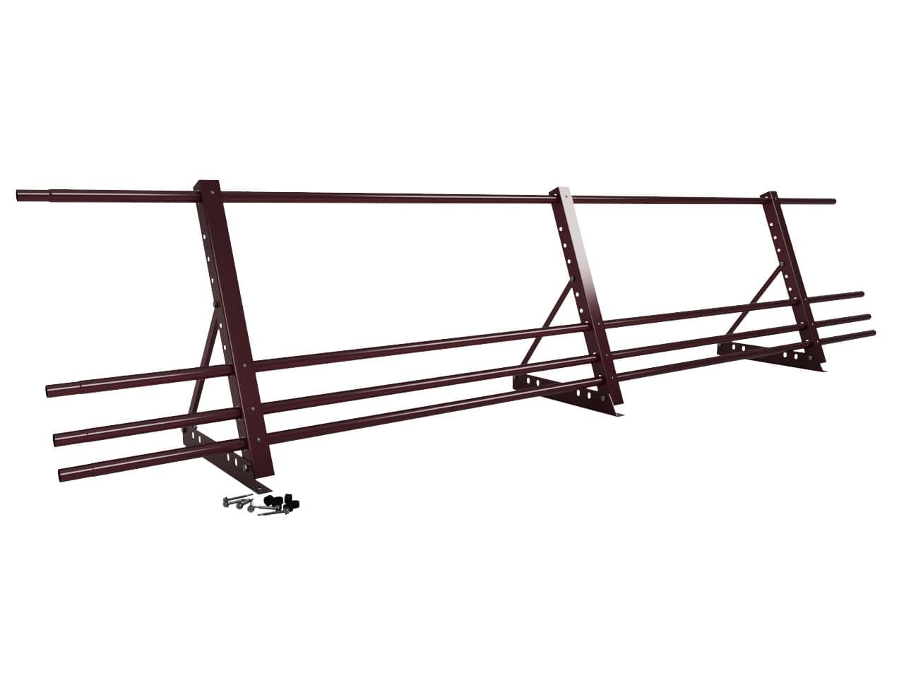 Ограждение кровельное фальц 2000мм 1200-25-1-2-2 холоднокатанная сталь с порошковым покрытием RAL 3005