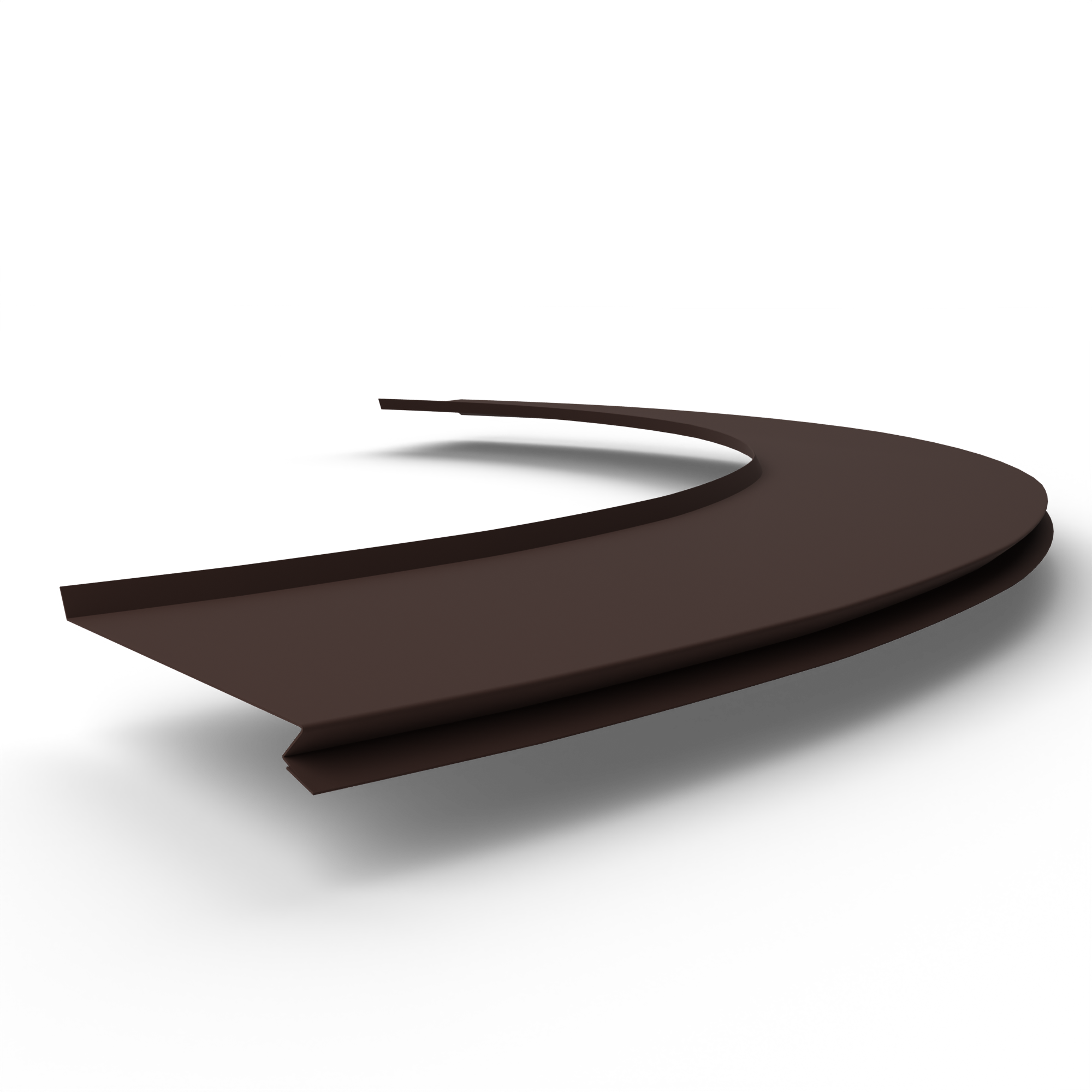 Отлив радиусный 0,5мм RAL 8017 оцинкованный, c порошковым покрытием