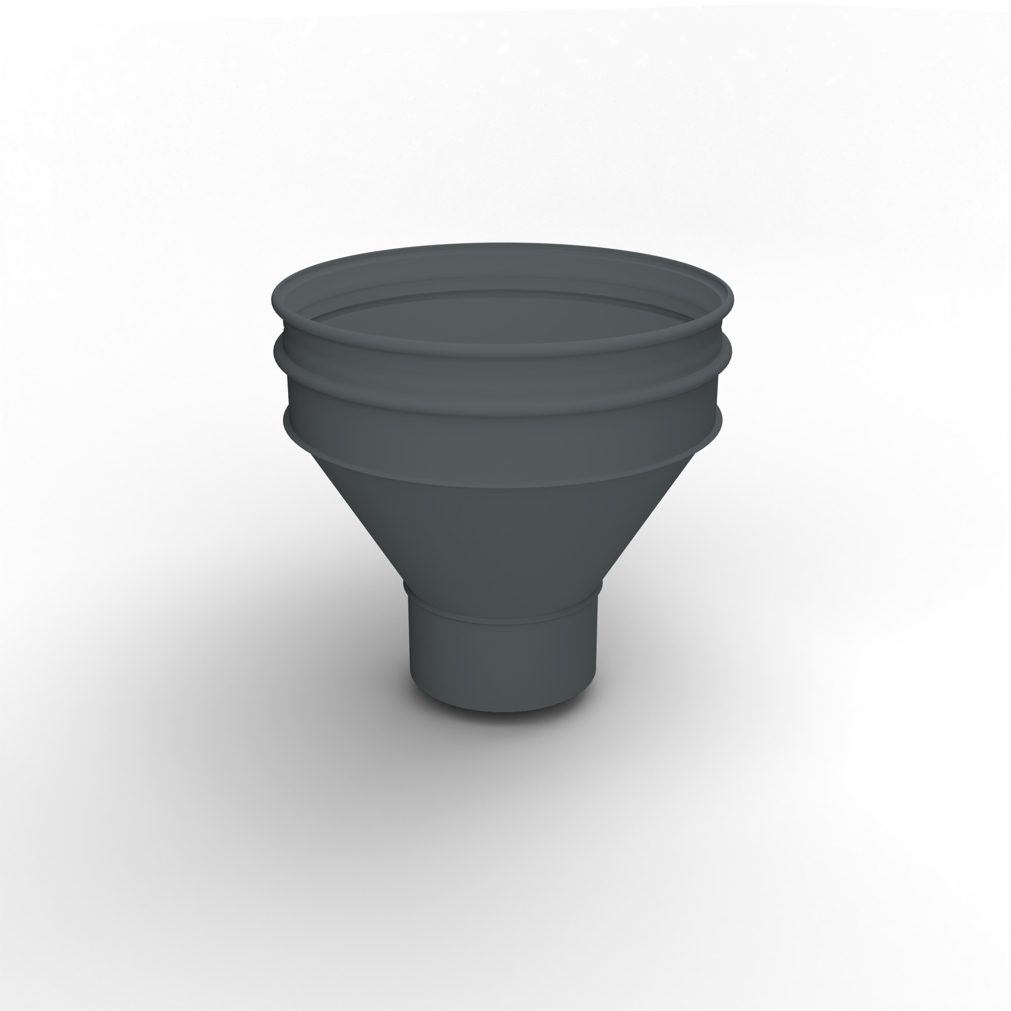 Воронка водосточная ф160х350мм (RAL 7012) водосборная, c порошковым покрытием