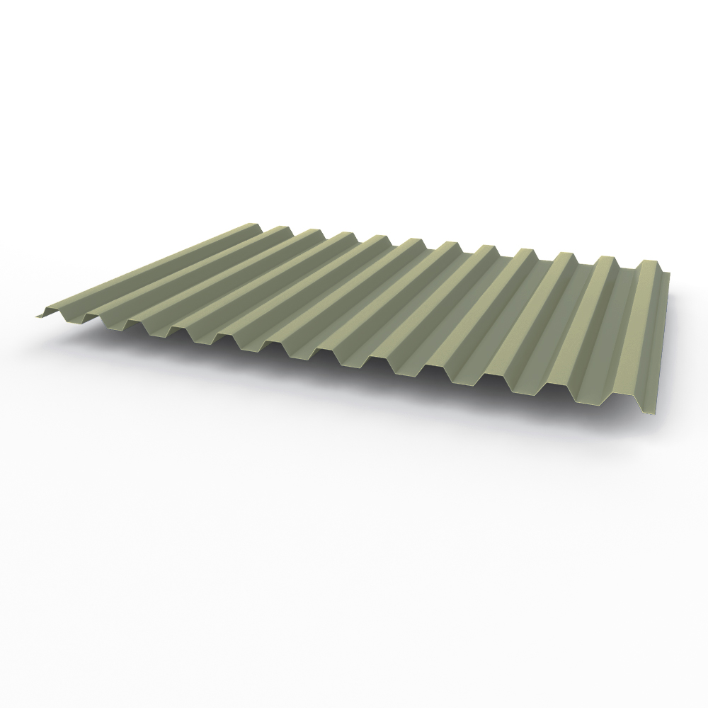 Профнастил С21 0,45х1051мм (RAL 7033) оцинкованный, с полимерным покрытием (полиэстер)