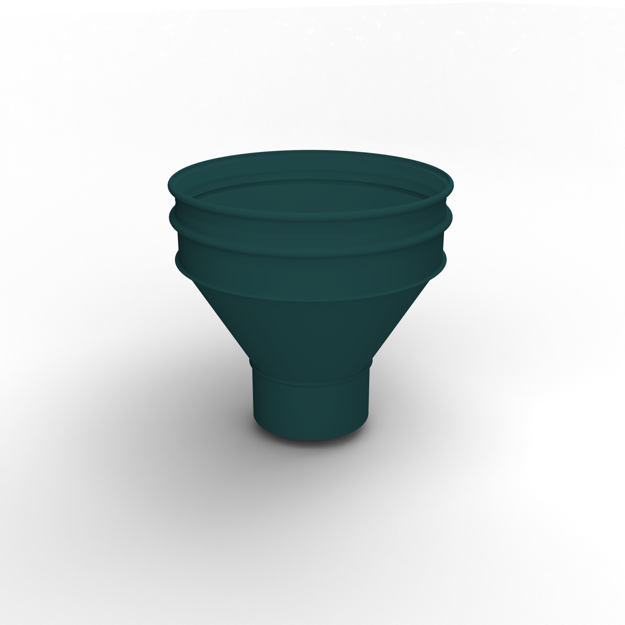 Воронка водосточная ф130х350мм (RAL 6004) водосборная, c порошковым покрытием