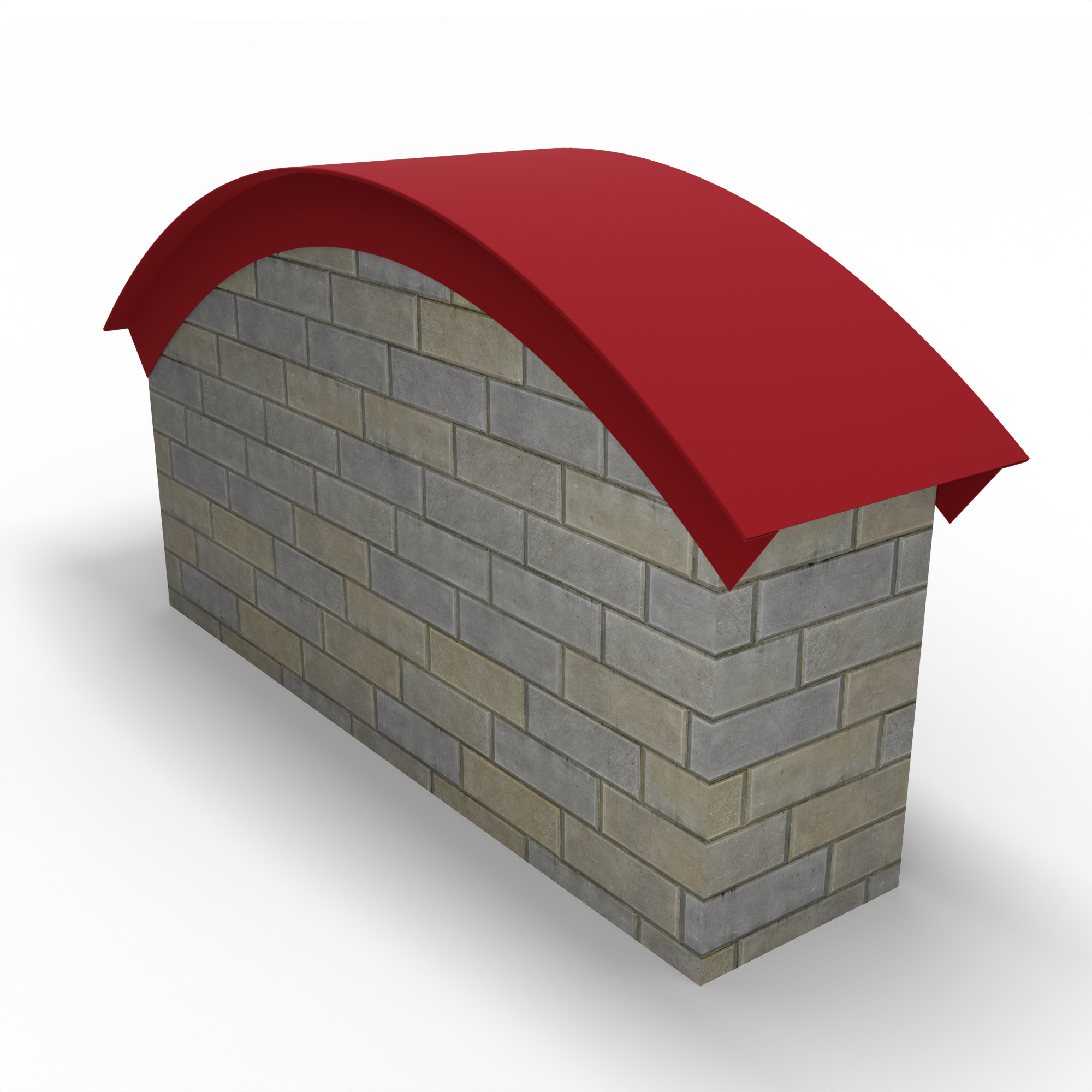 Парапет радиусный 0,5 мм (RAL 3002) полиэстер