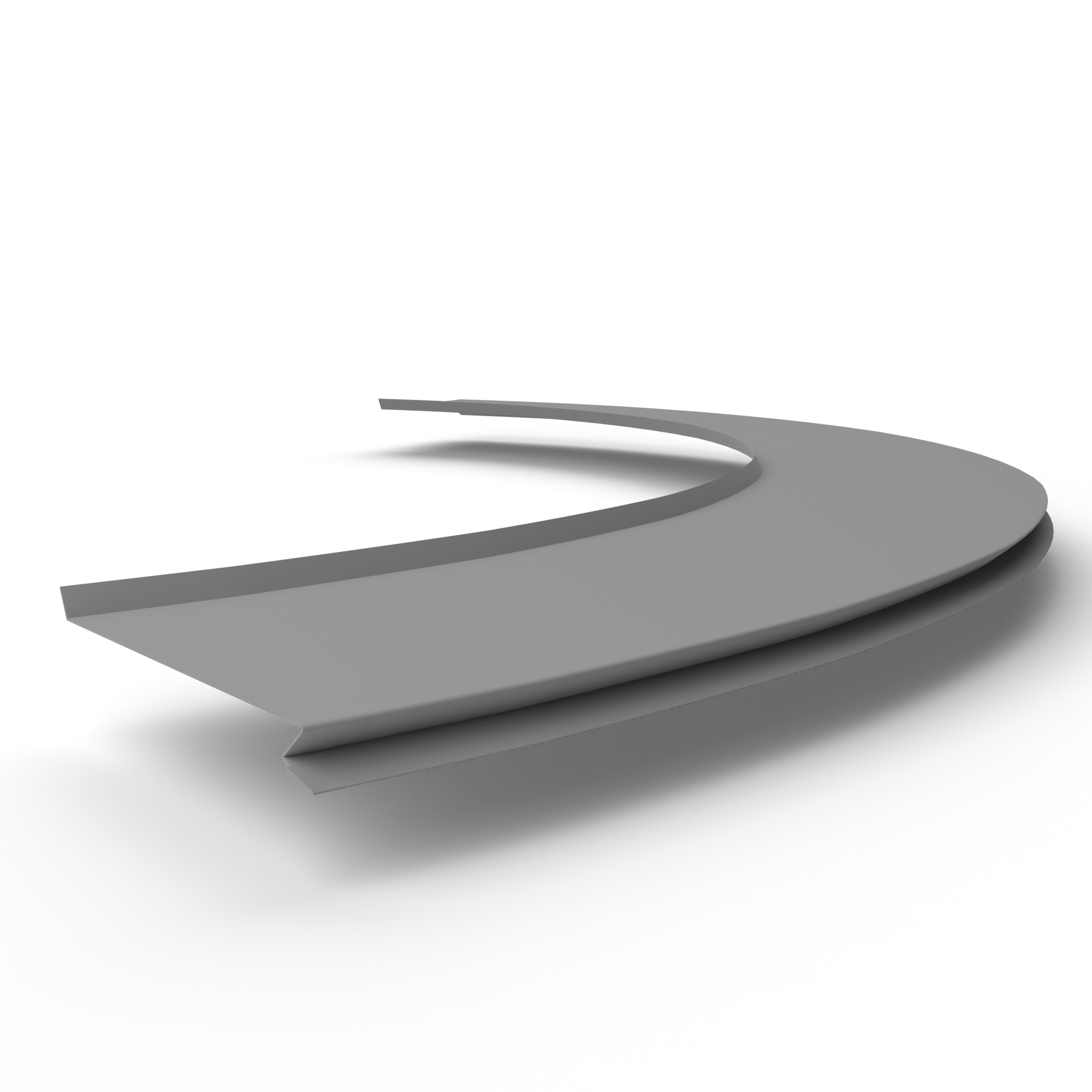 Отлив радиусный 0,45мм RAL 7004 оцинкованный, c порошковым покрытием