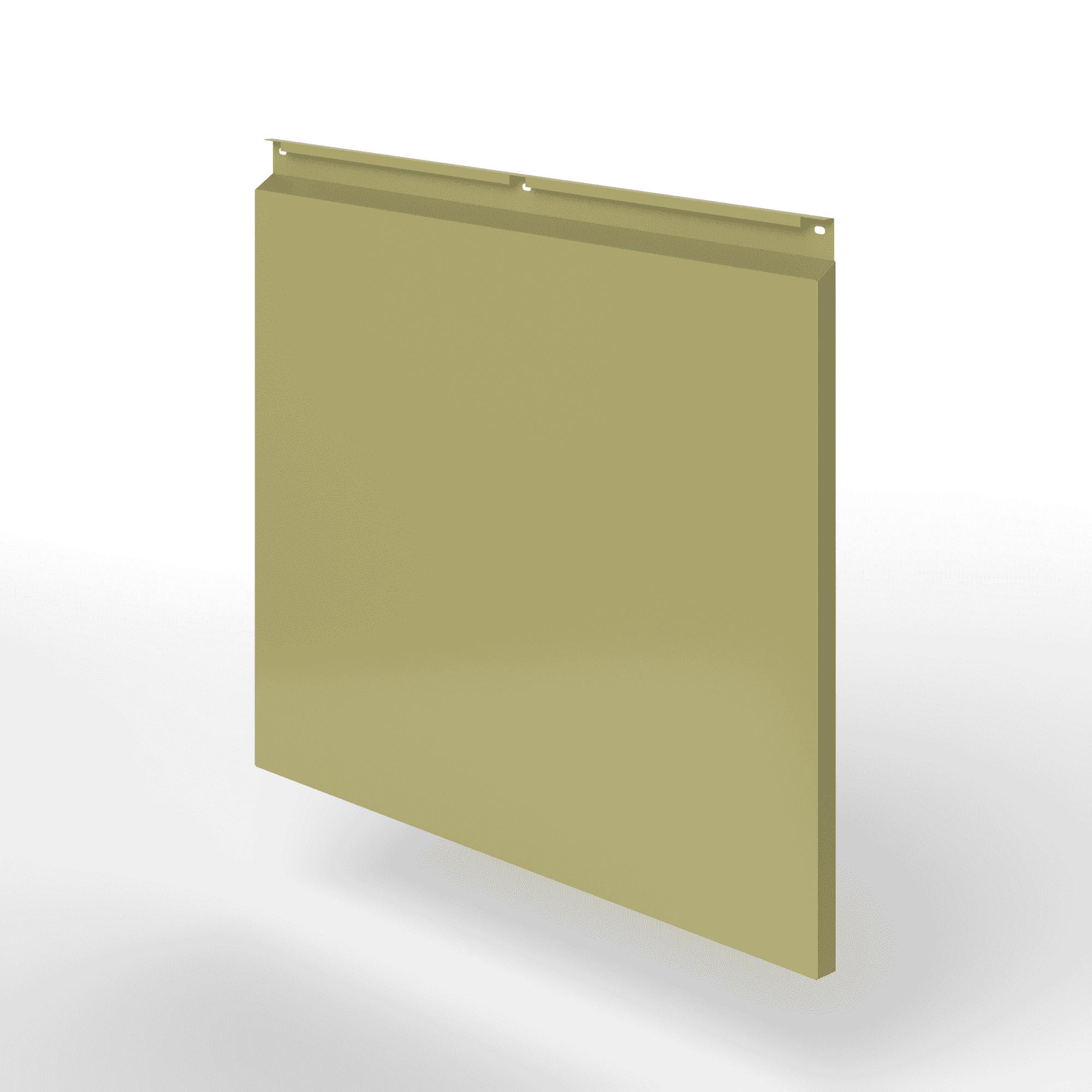 Фасадная металлокассета закрытого типа оцинкованная с порошковым покрытием 0,7x380х370 мм RAL 1020 Оливково-жёлтый