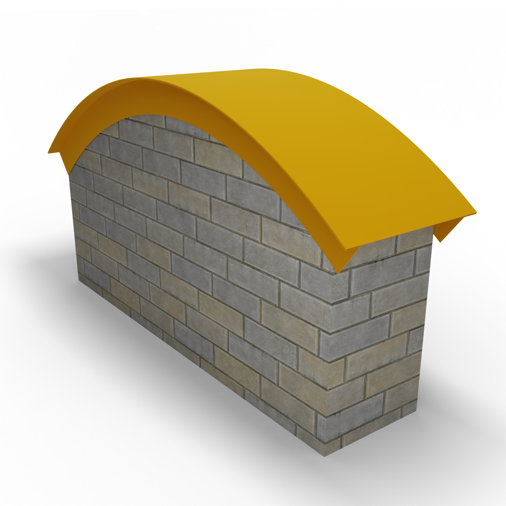 Парапет радиусный 0,45 мм (RAL 1006) полиэстер