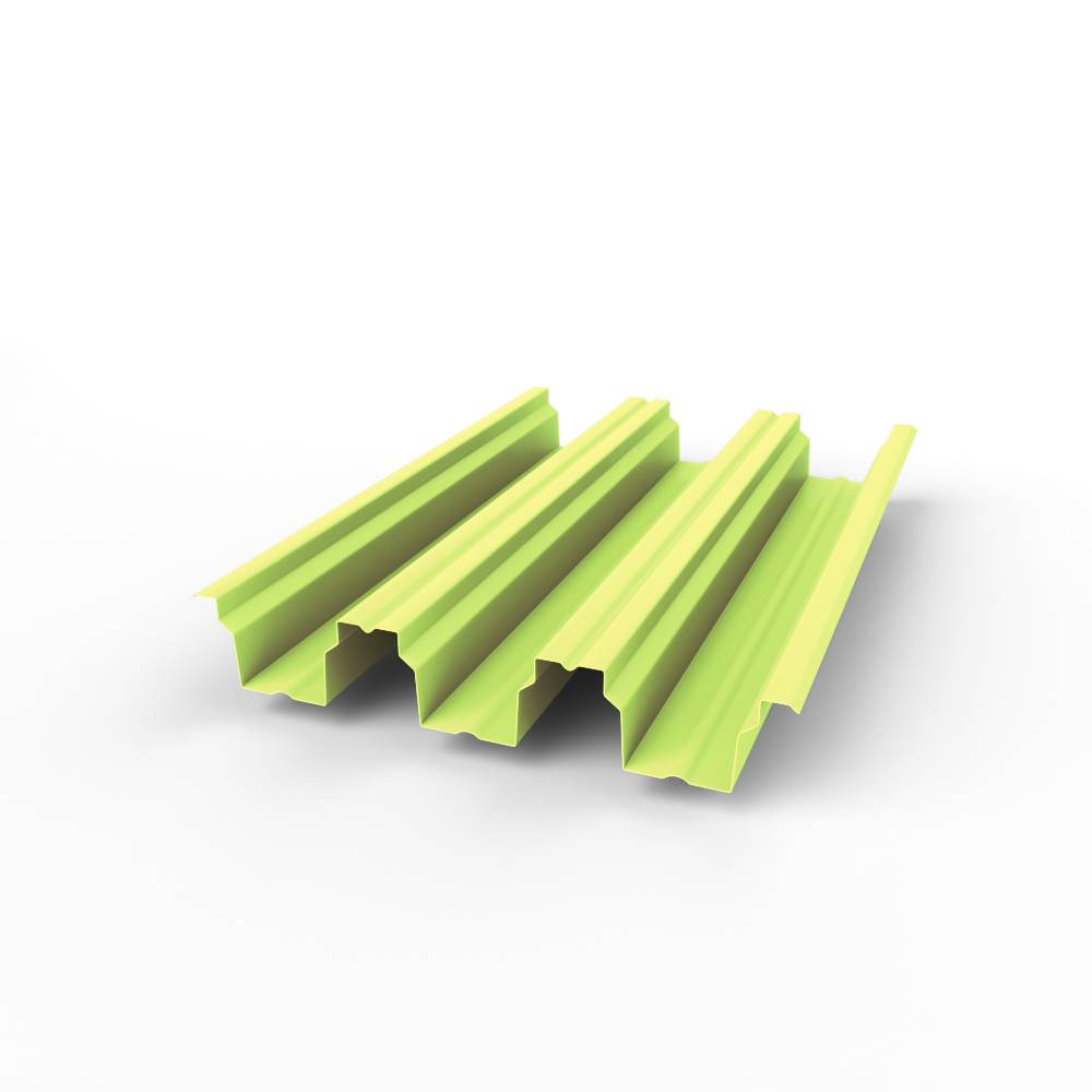 Профнастил Н114 - 0,9х646мм (RAL 1026) оцинкованный, с полимерным покрытием (полиэстер)