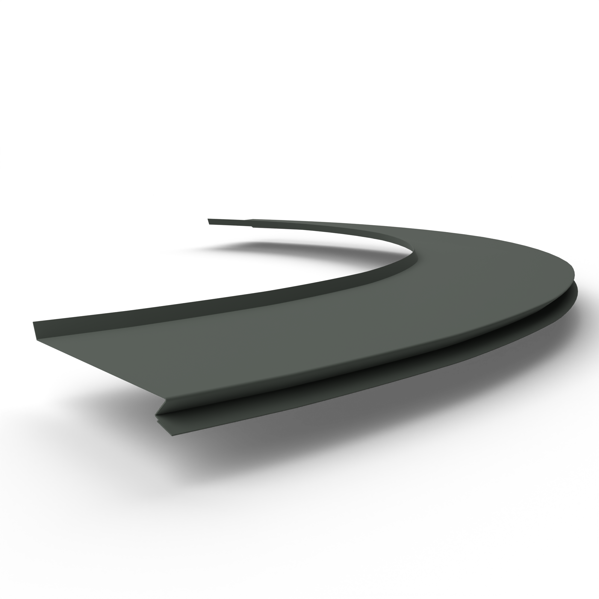 Отлив радиусный 0,7мм RAL 7010 оцинкованный, c порошковым покрытием