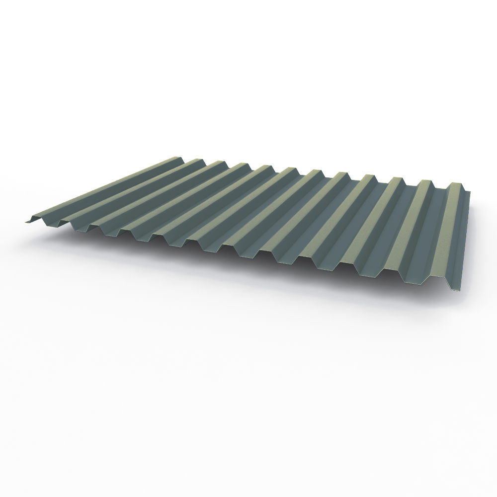 Профнастил С21 0,55х1051мм (RAL 7031) оцинкованный, с полимерным покрытием (полиэстер)