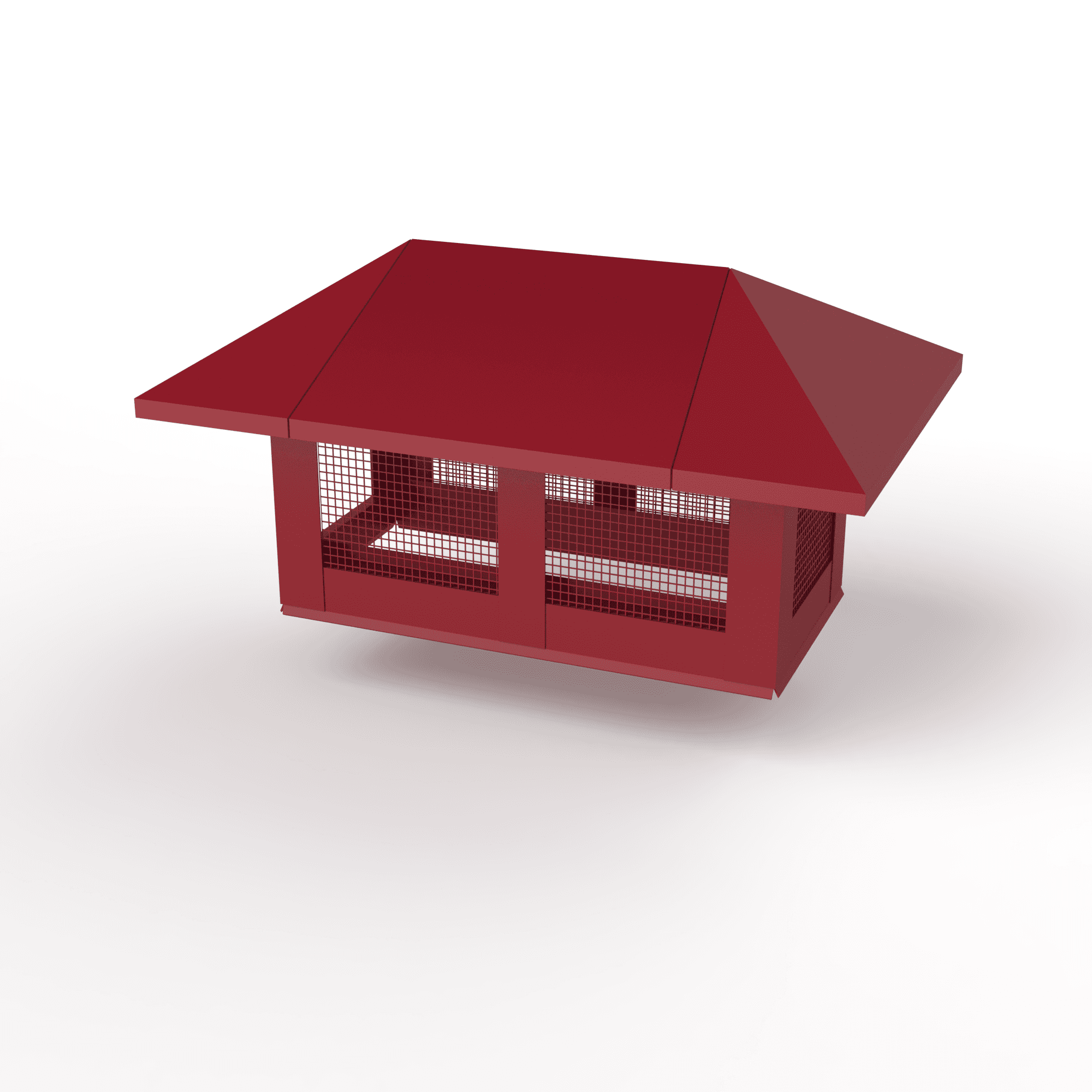 Дымник на трубу с сеткой оцинкованный с полимерным покрытием до 1600мм RAL 3009