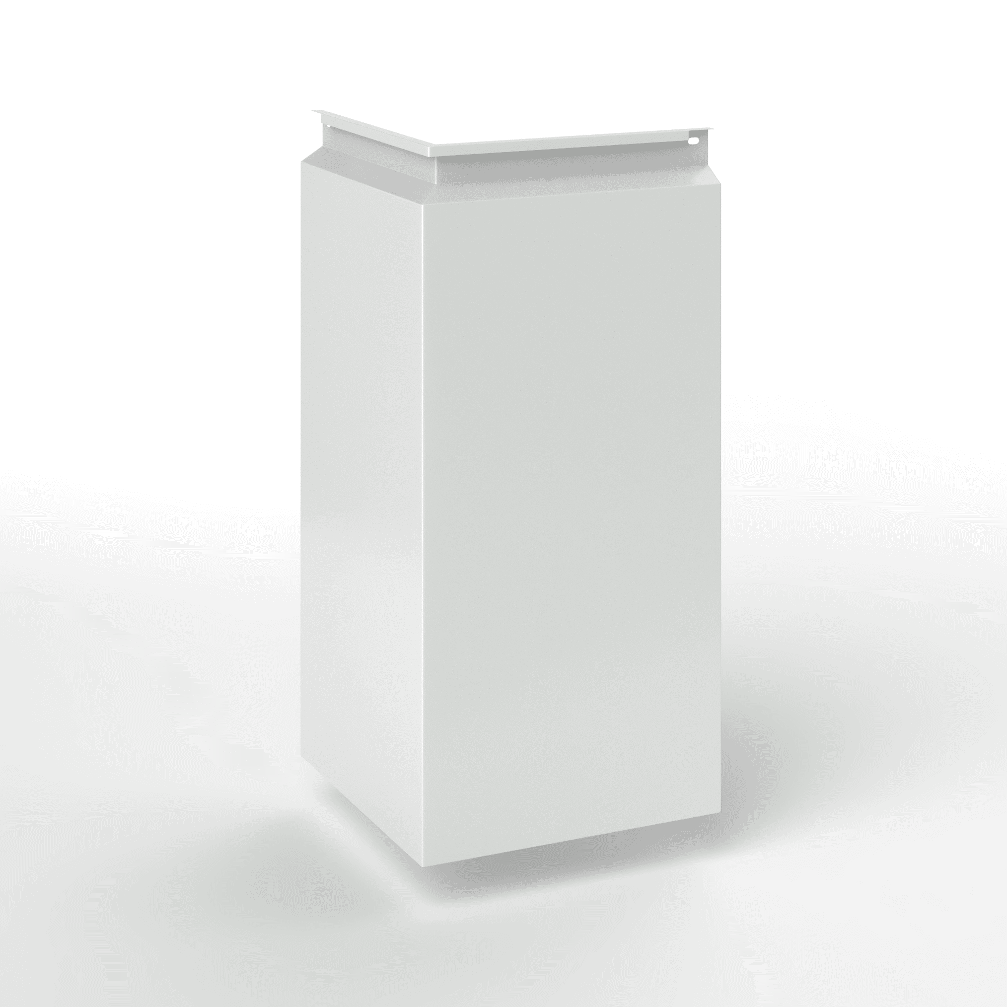 Фасадная металлокассета угловая закрытого типа оцинкованная с порошковым покрытием 1мм RAL 9010