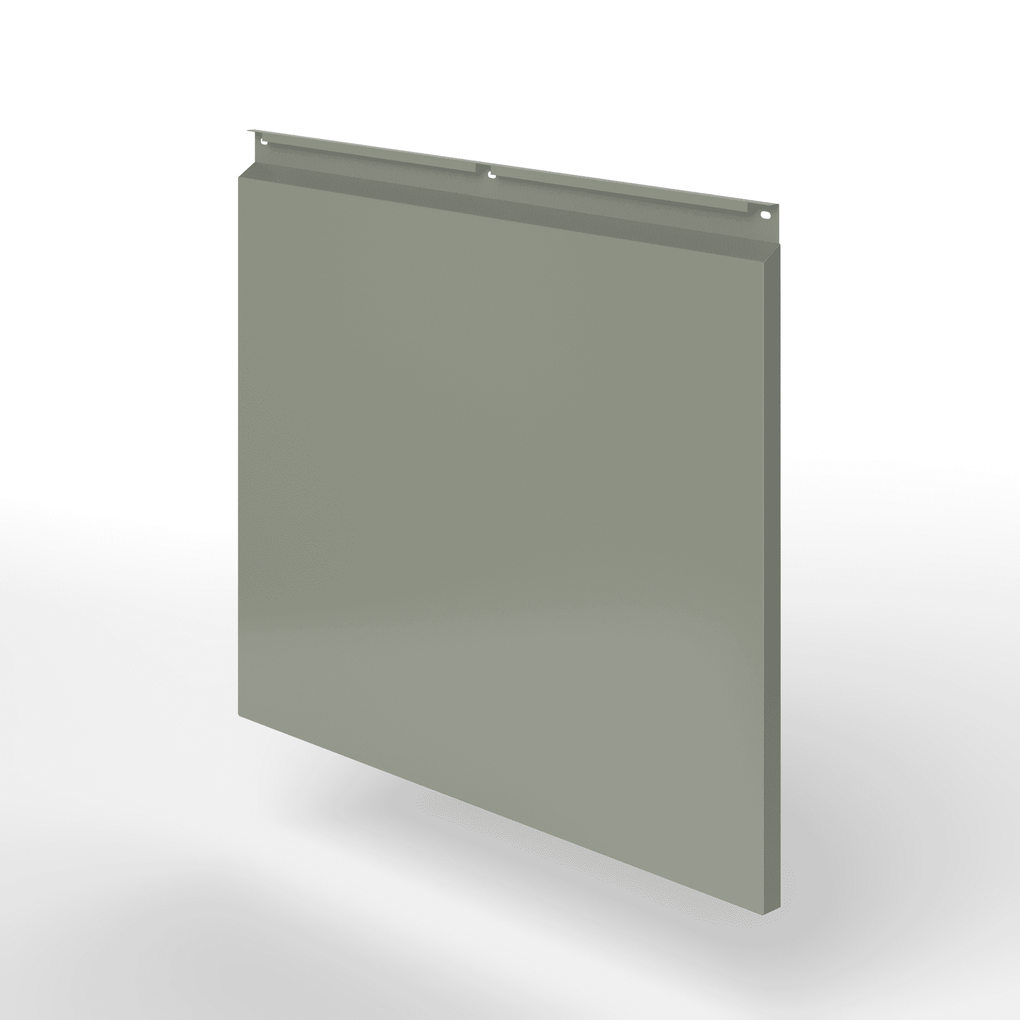 Фасадная металлокассета закрытого типа оцинкованная с порошковым покрытием 0,7x1165х550мм RAL 7023 Серый бетон