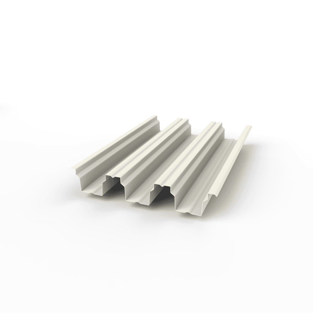 Профнастил Н114 - 1х646мм (RAL 9001) оцинкованный, с полимерным покрытием (полиэстер)