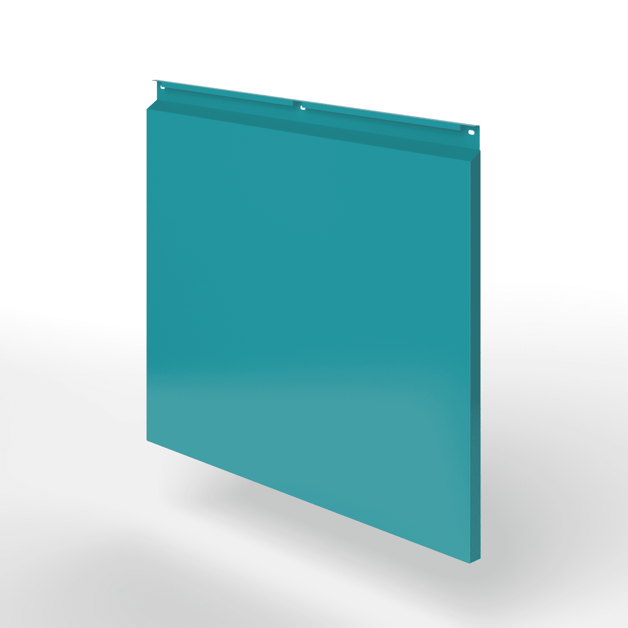 Фасадная металлокассета закрытого типа оцинкованная с порошковым покрытием 0,7x545х1170мм RAL 5018 Бирюзово-синий