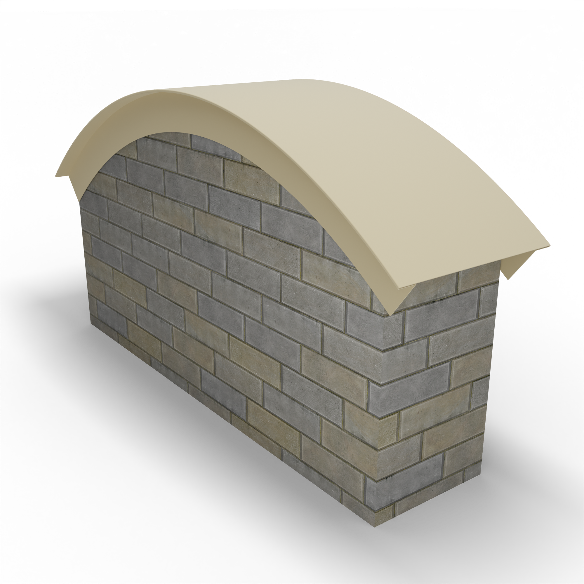 Парапет радиусный 1,2 мм (RAL 1015) полиэстер