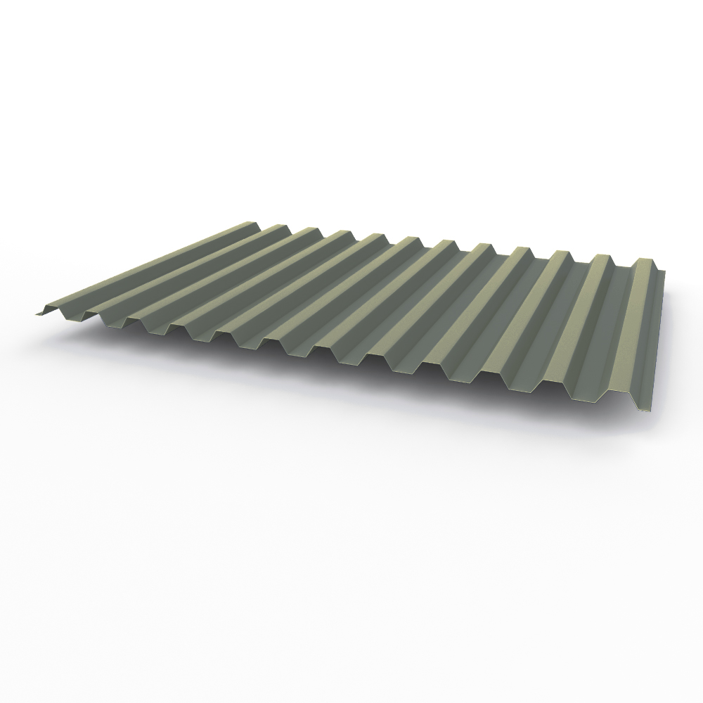 Профнастил С21 0,45х1051мм (RAL 7005) оцинкованный, с полимерным покрытием (полиэстер)