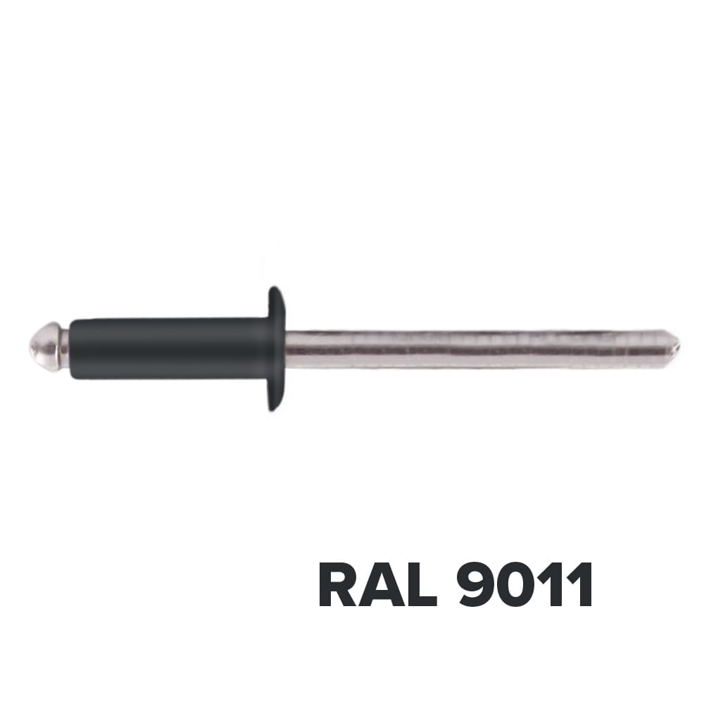 Заклепка 3.2x10 (RAL 9011) A2/A2 вытяжная