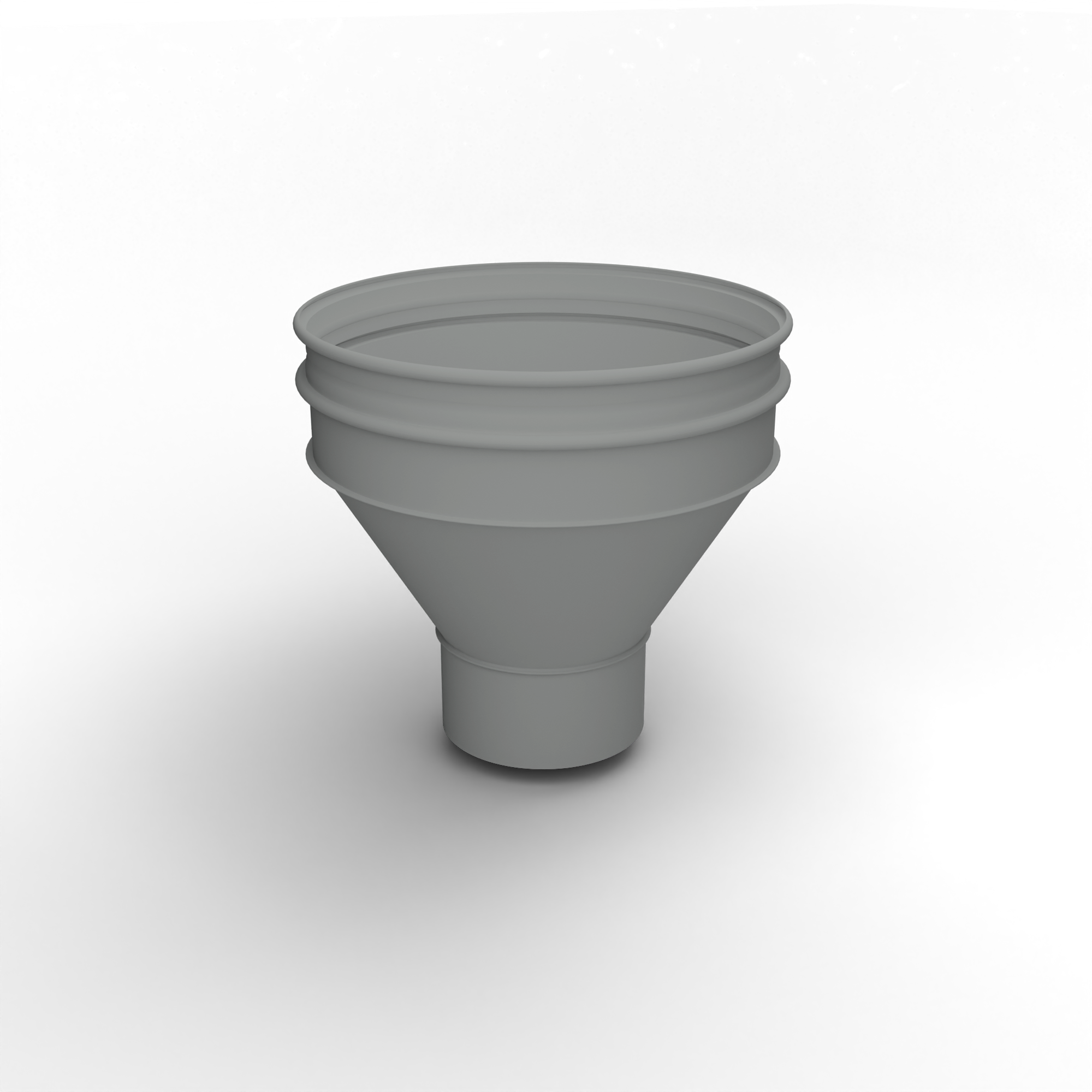 Воронка водосточная ф210х350мм (RAL 9006) водосборная, c порошковым покрытием