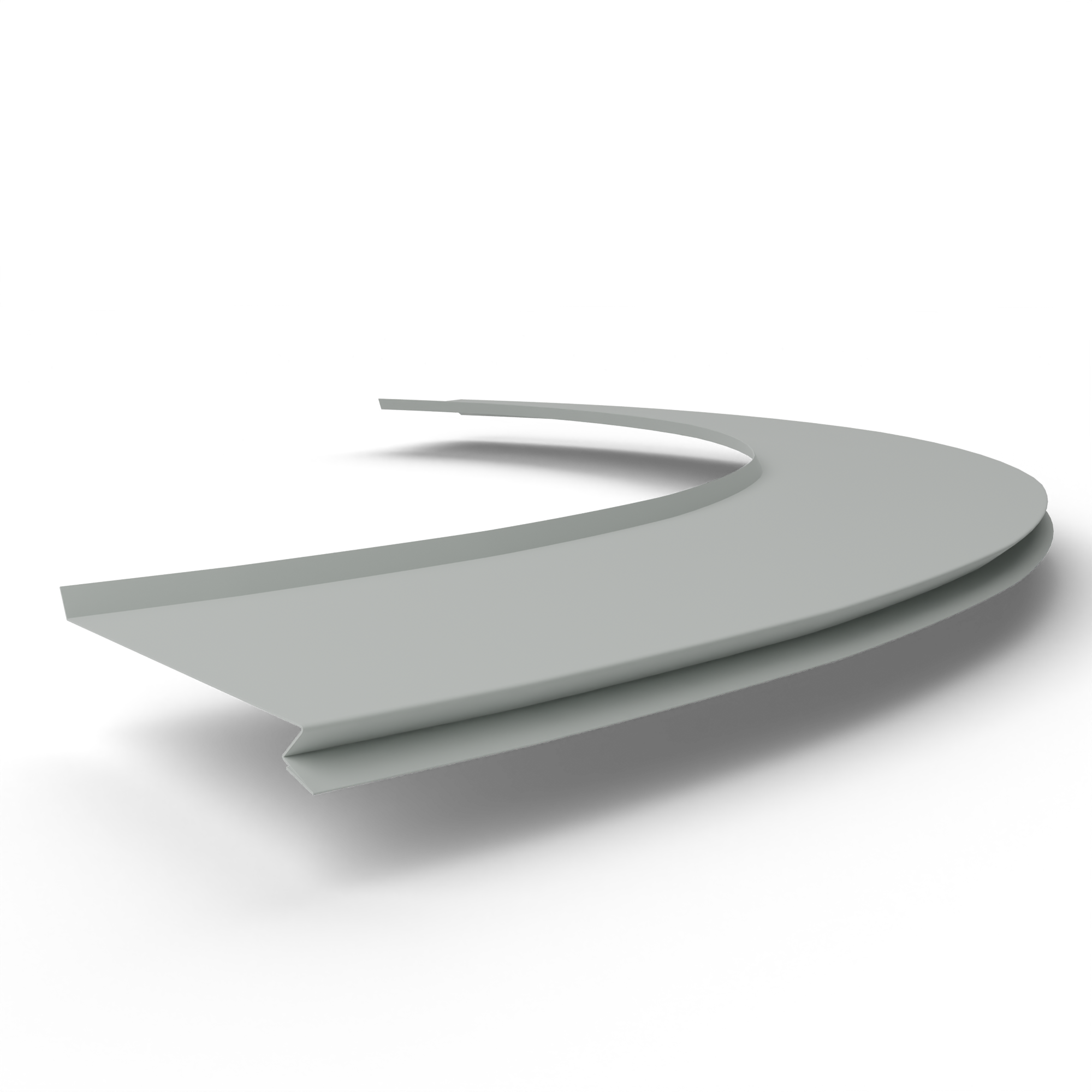 Отлив радиусный 0,7мм RAL 7035 оцинкованный, c порошковым покрытием