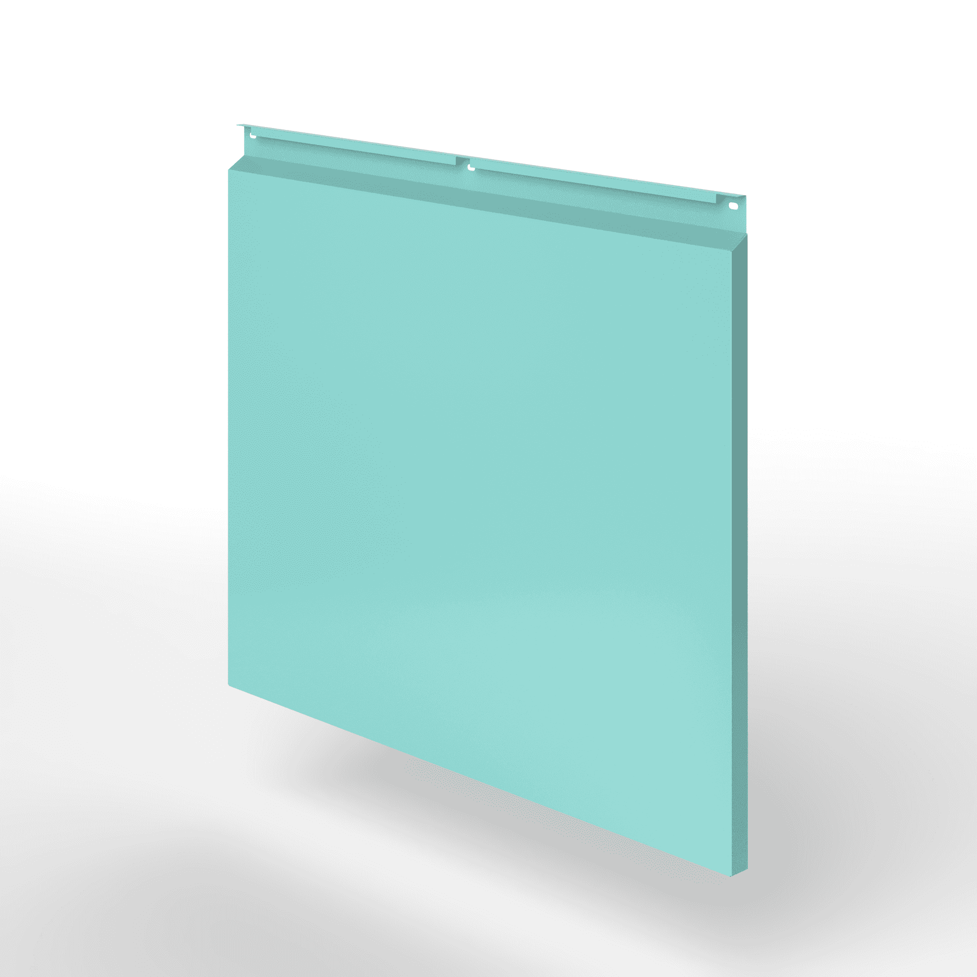 Фасадная металлокассета закрытого типа оцинкованная с порошковым покрытием 0,7x1160х600мм RAL 6027 Светло-зелёный