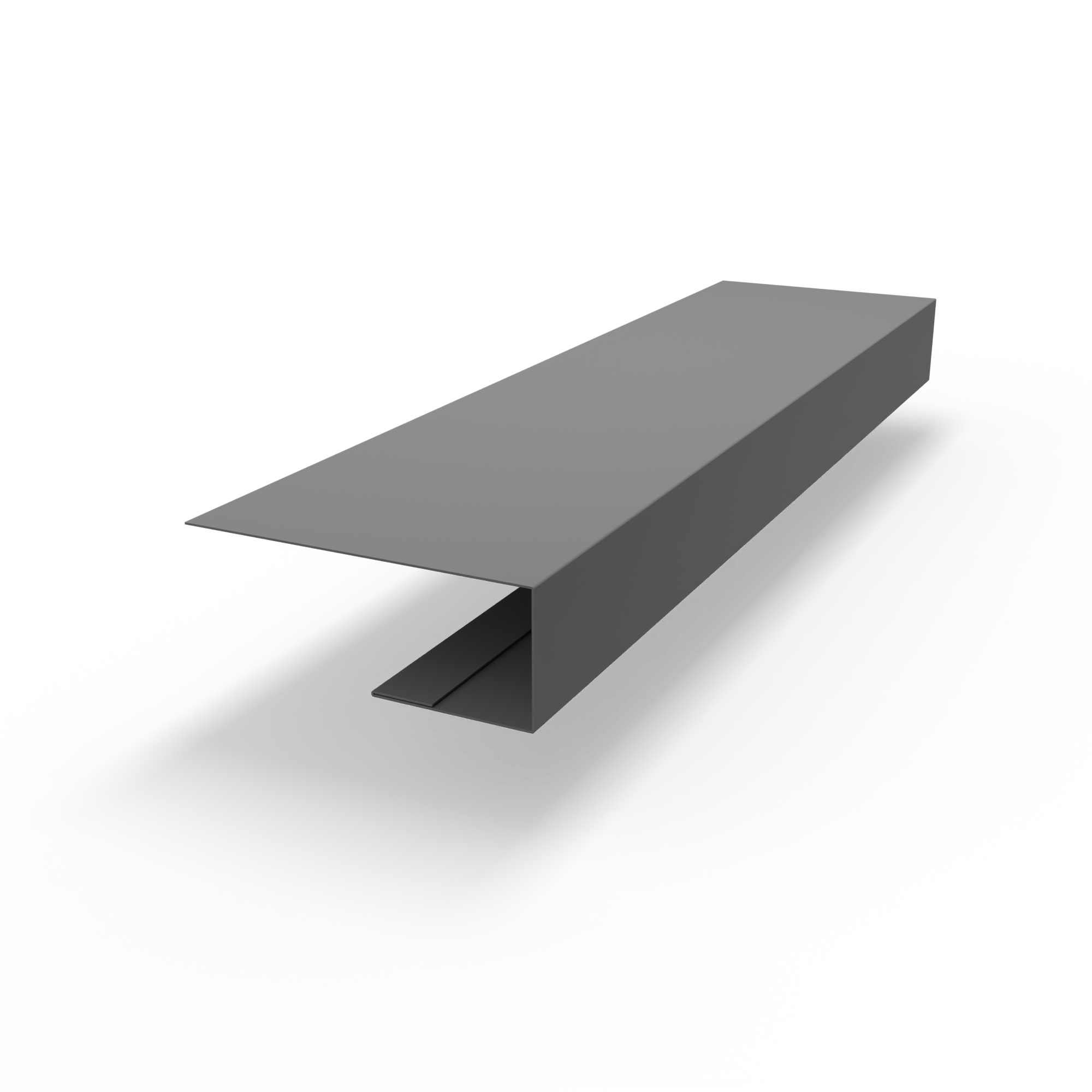 j планка RAL 7037 оцинкованная c порошковым покрытием 0,45мм