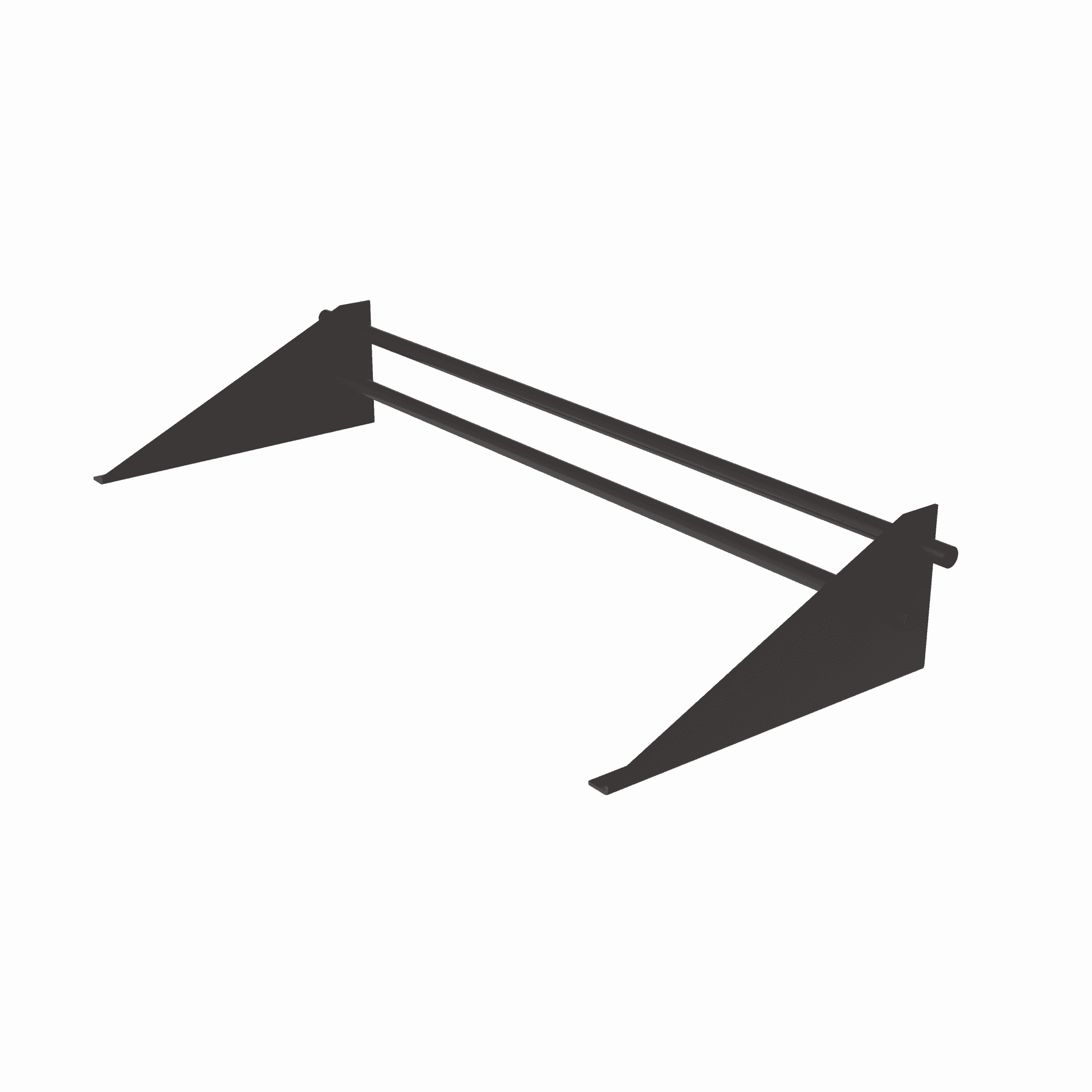 Снегозадержатель трубчатый плоскоовальный 3000мм фальц 25-1,2-2,0-3 оцинкованная сталь с порошковым покрытием RAL 8019