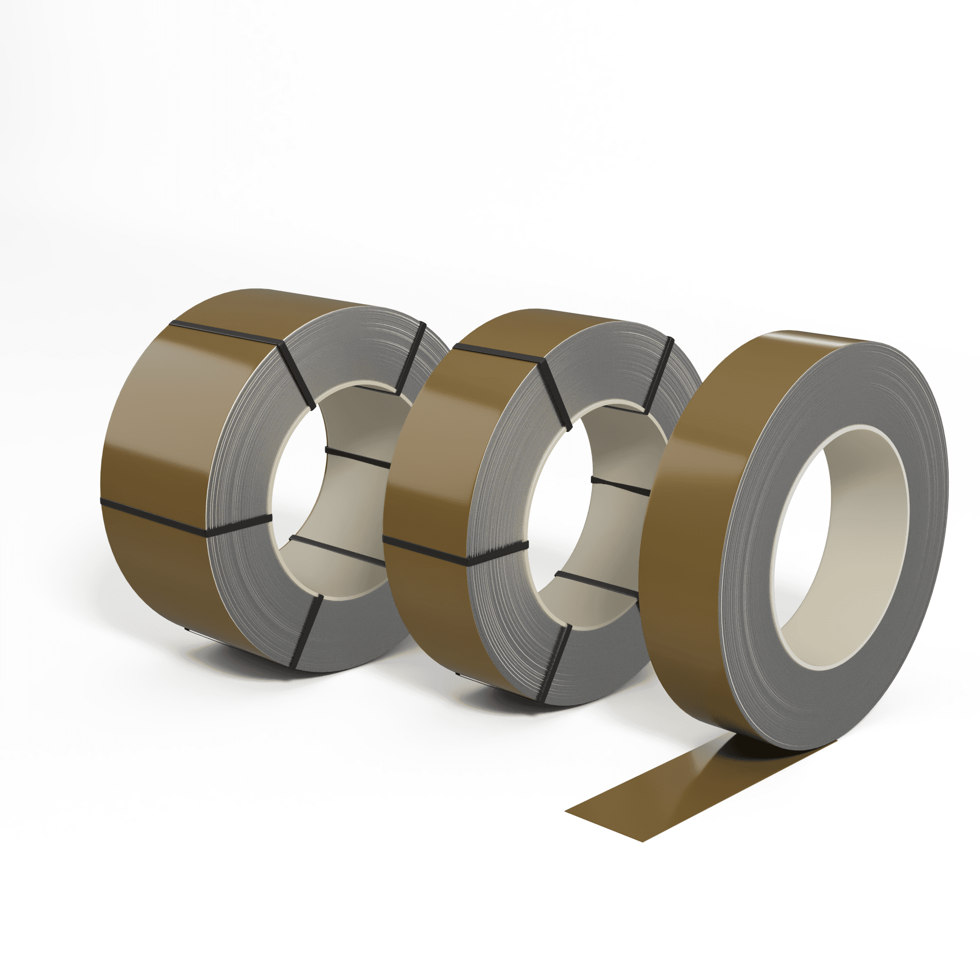 Лента оцинкованная (Штрипс) 0,9 мм (RAL 8000) с полимерным покрытием (полиэстер)