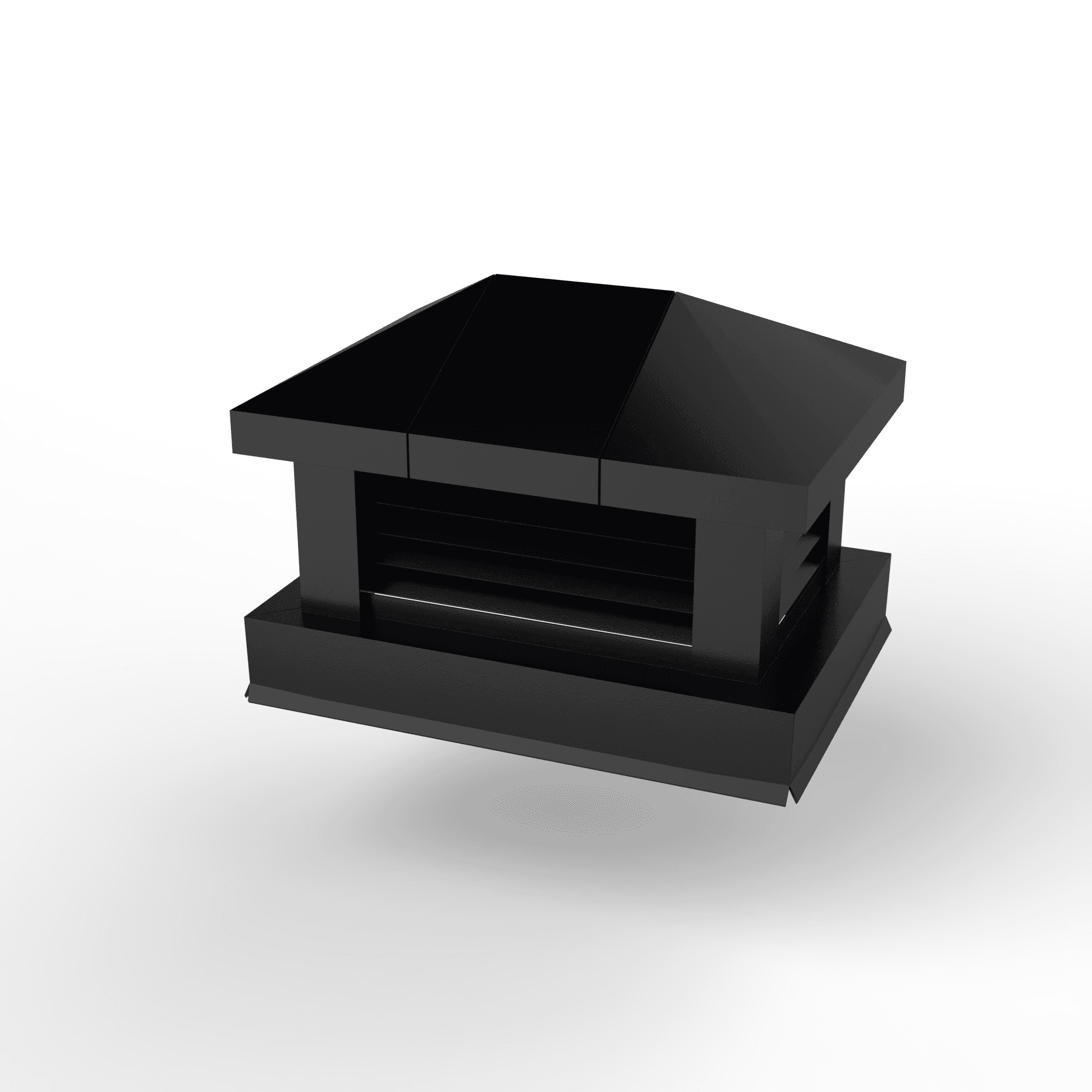 Дымник на трубу с жалюзи оцинкованный с полимерным покрытием до 2800мм RAL 9004