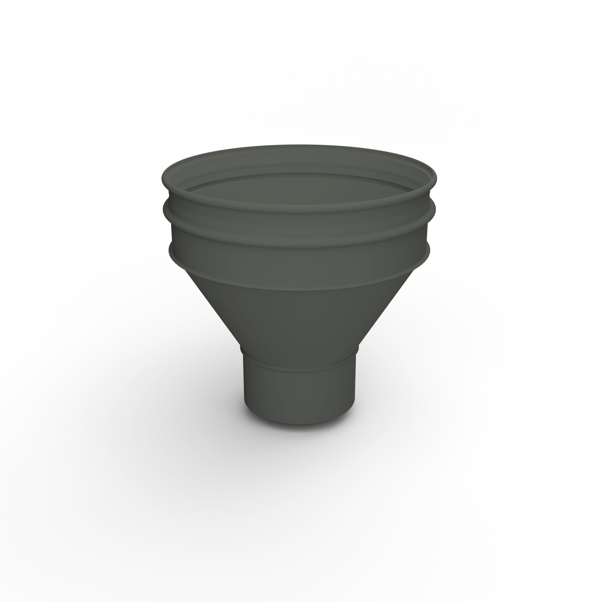 Воронка водосточная ф140х350мм (RAL 6015) водосборная, c порошковым покрытием