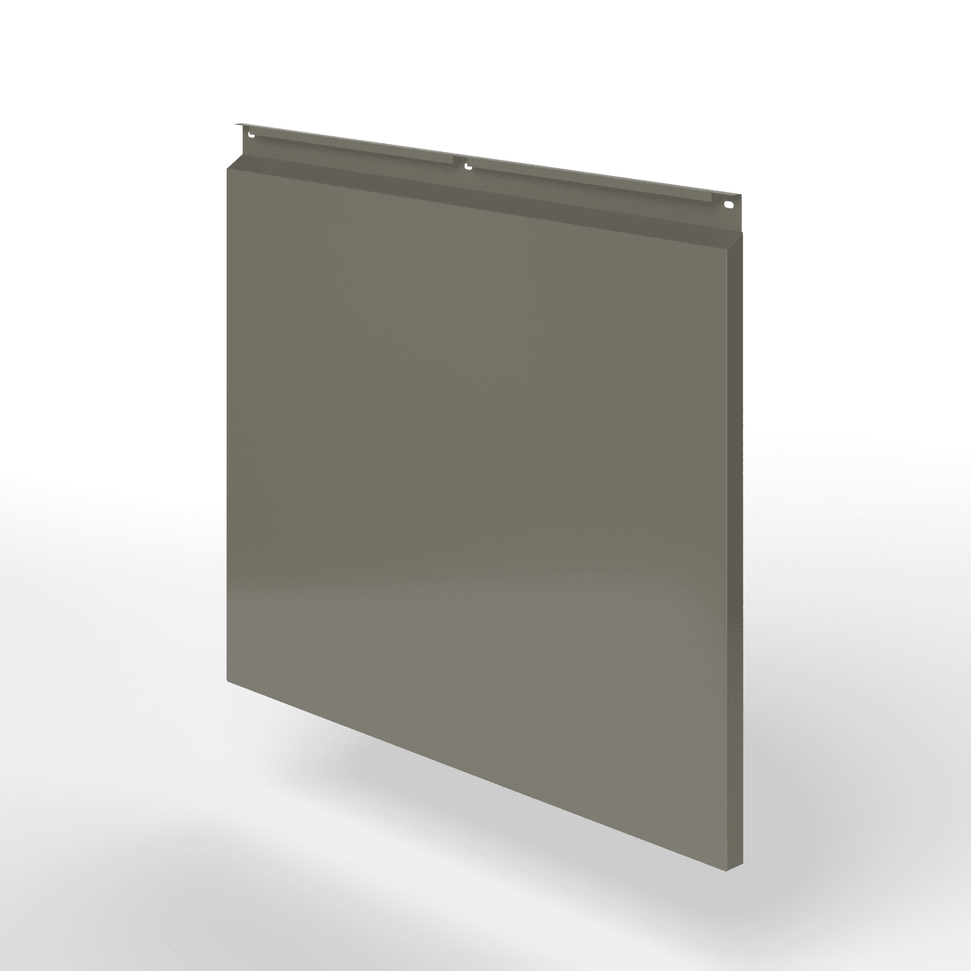 Фасадная металлокассета закрытого типа оцинкованная с порошковым покрытием 0,7x1020х475мм RAL 7039 Кварцевый серый