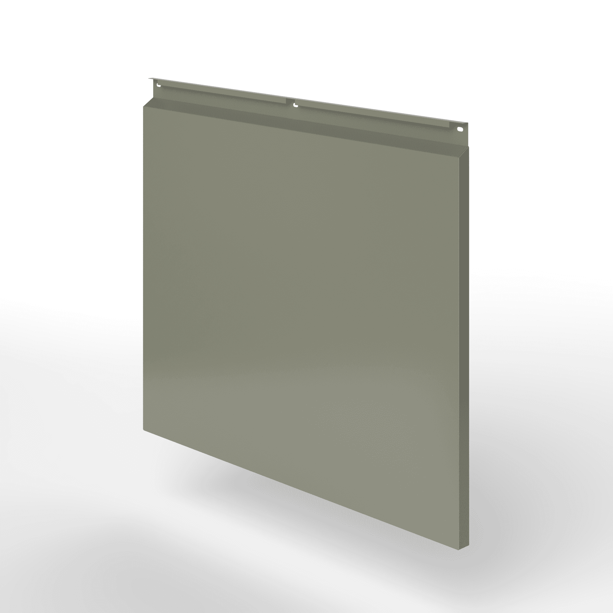 Фасадная металлокассета закрытого типа оцинкованная с порошковым покрытием 0,7x820х370мм RAL 7003 Серый мох