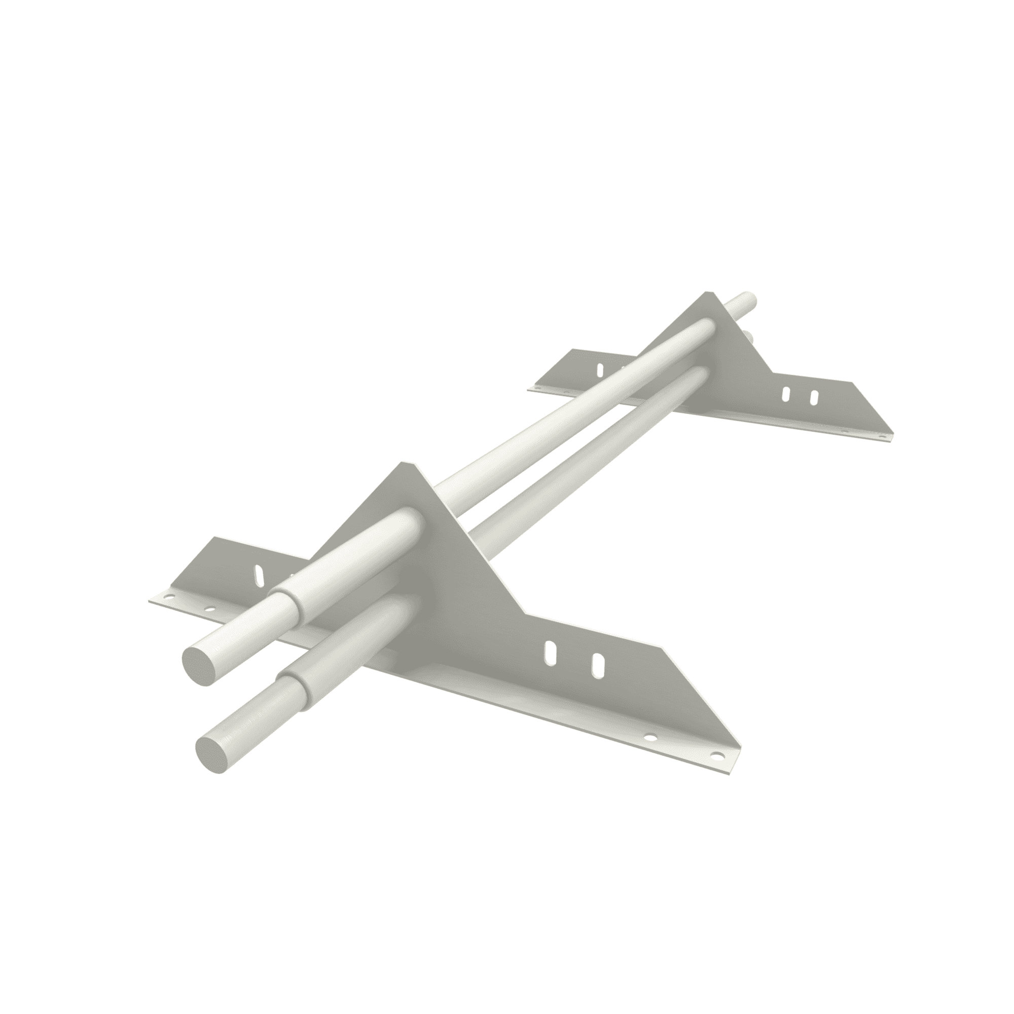 Снегозадержатель трубчатый плоскоовальный 3000мм универсальный 25-1,2-2,0-4 оцинкованная сталь с порошковым покрытием RAL 9003