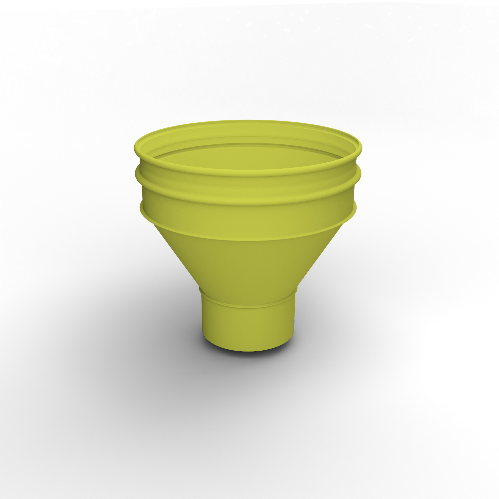 Воронка водосточная ф160х350мм (RAL 1016) водосборная, c порошковым покрытием